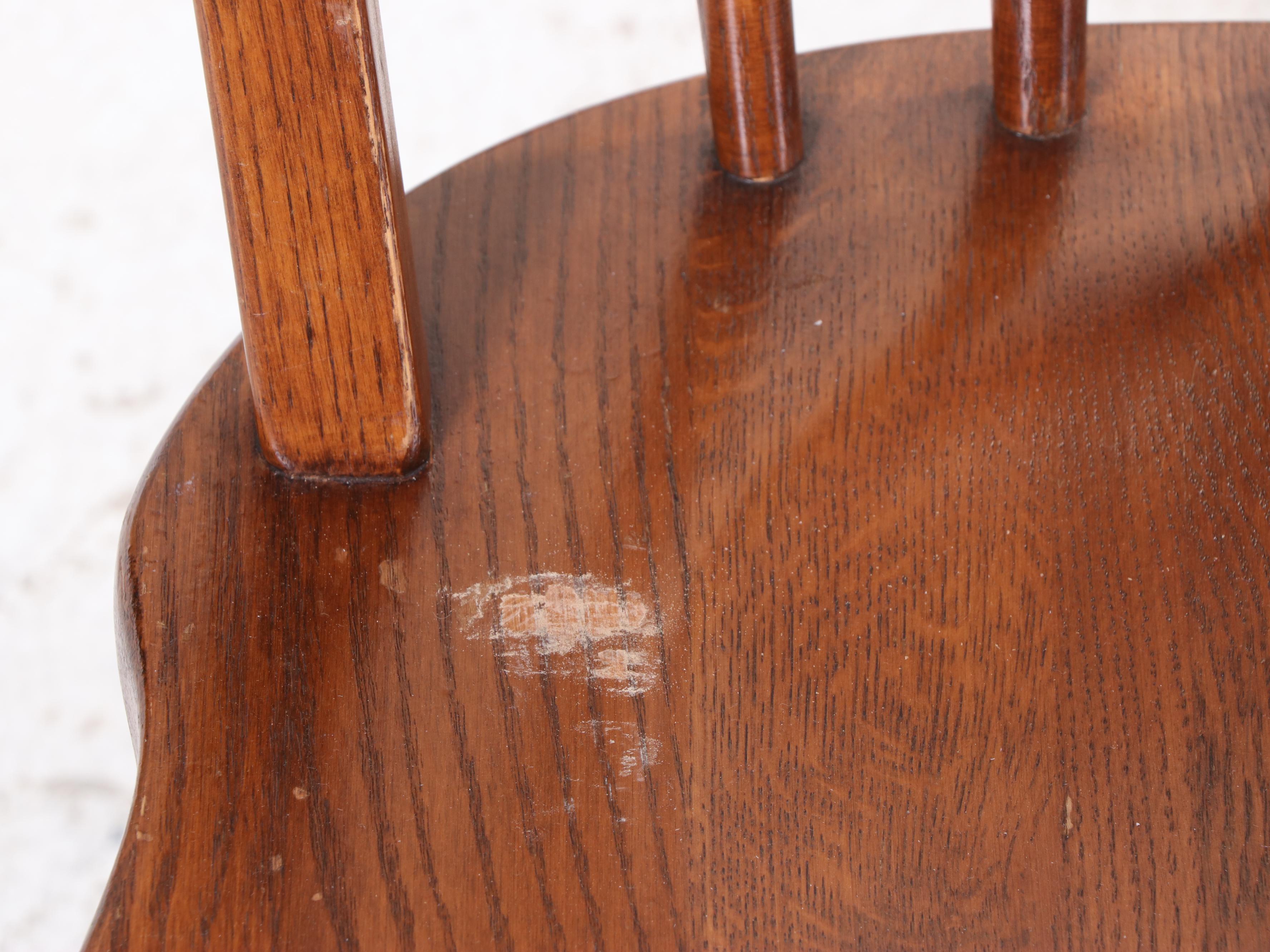 Richardson Brothers Oak Dining Chairs and Table, Late 20th Century