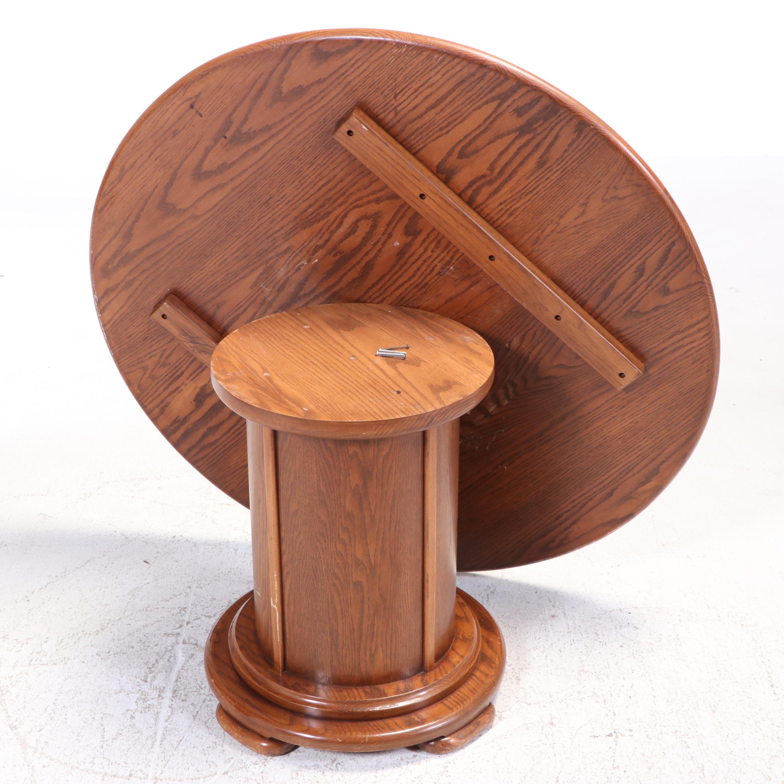 Richardson Brothers Oak Dining Chairs and Table, Late 20th Century