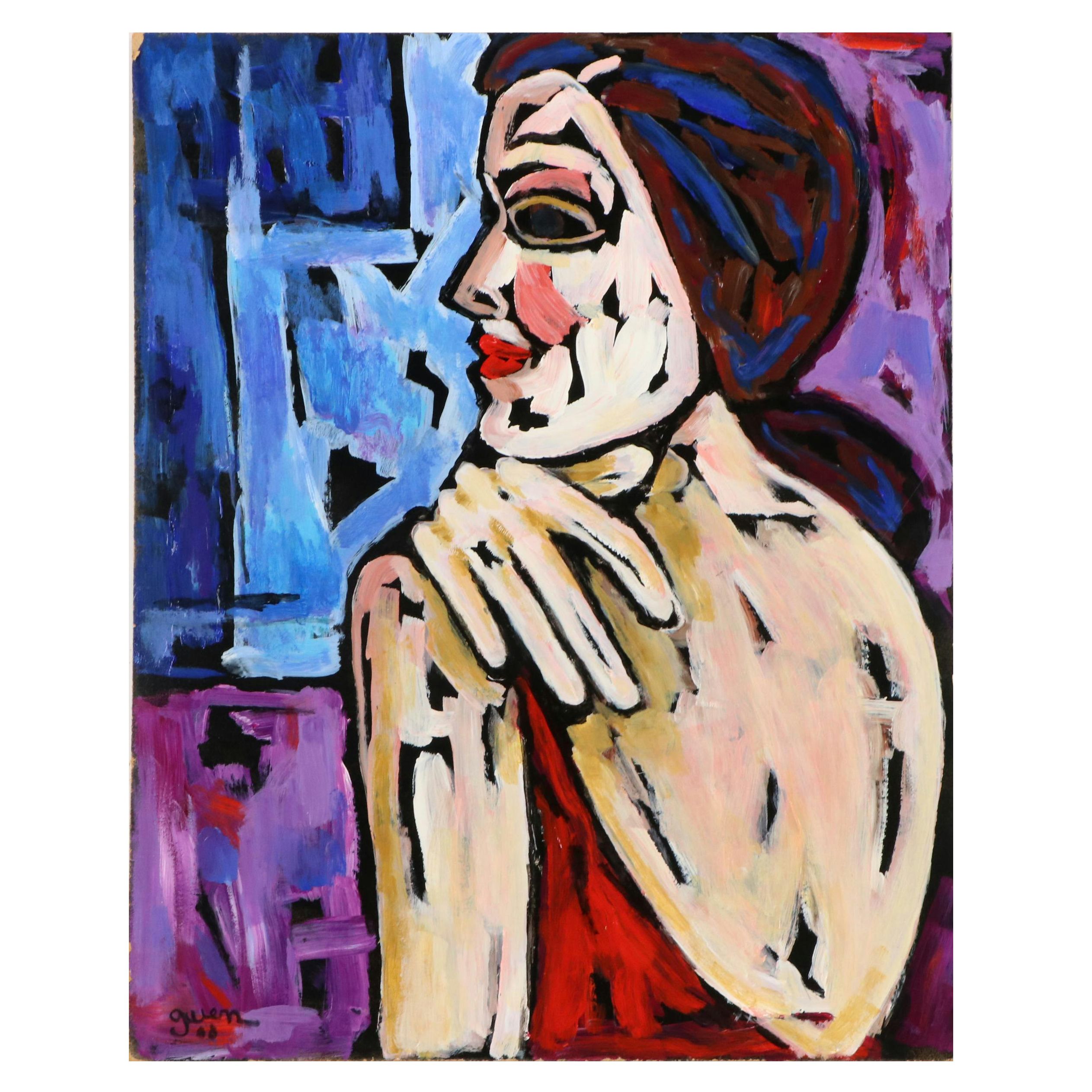 Gwen Doppler Portrait Acrylic Painting "Roxanne," 2000