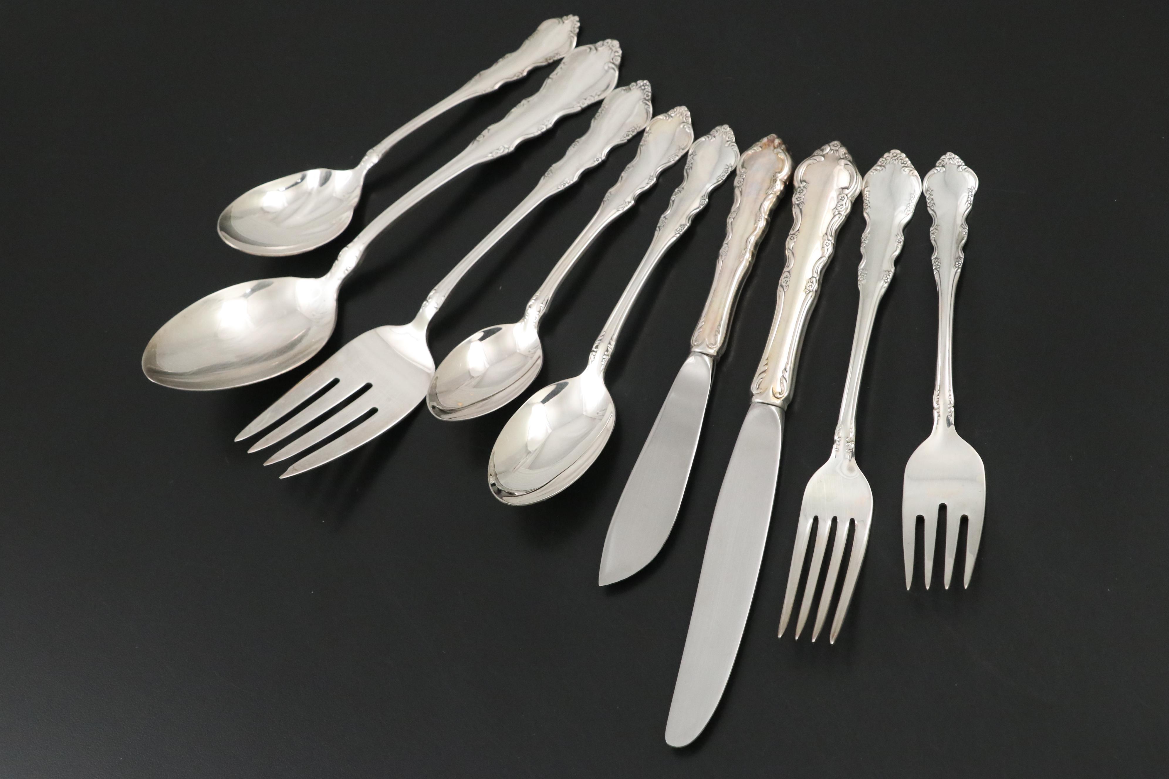Reed & Barton "Dresden Rose" Silver Plate Flatware, 1953-2013
