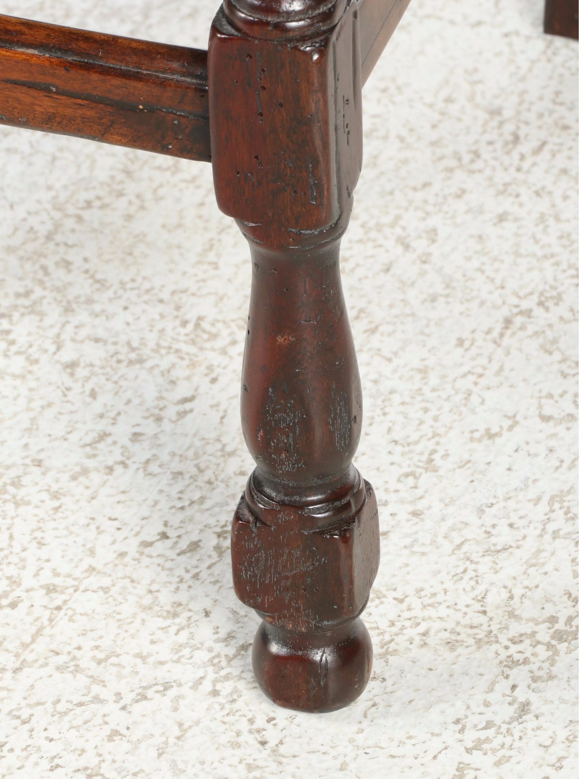 Pair of Theodore Alexander "Castle Bromwich" Reclaimed Wood Bar Stools