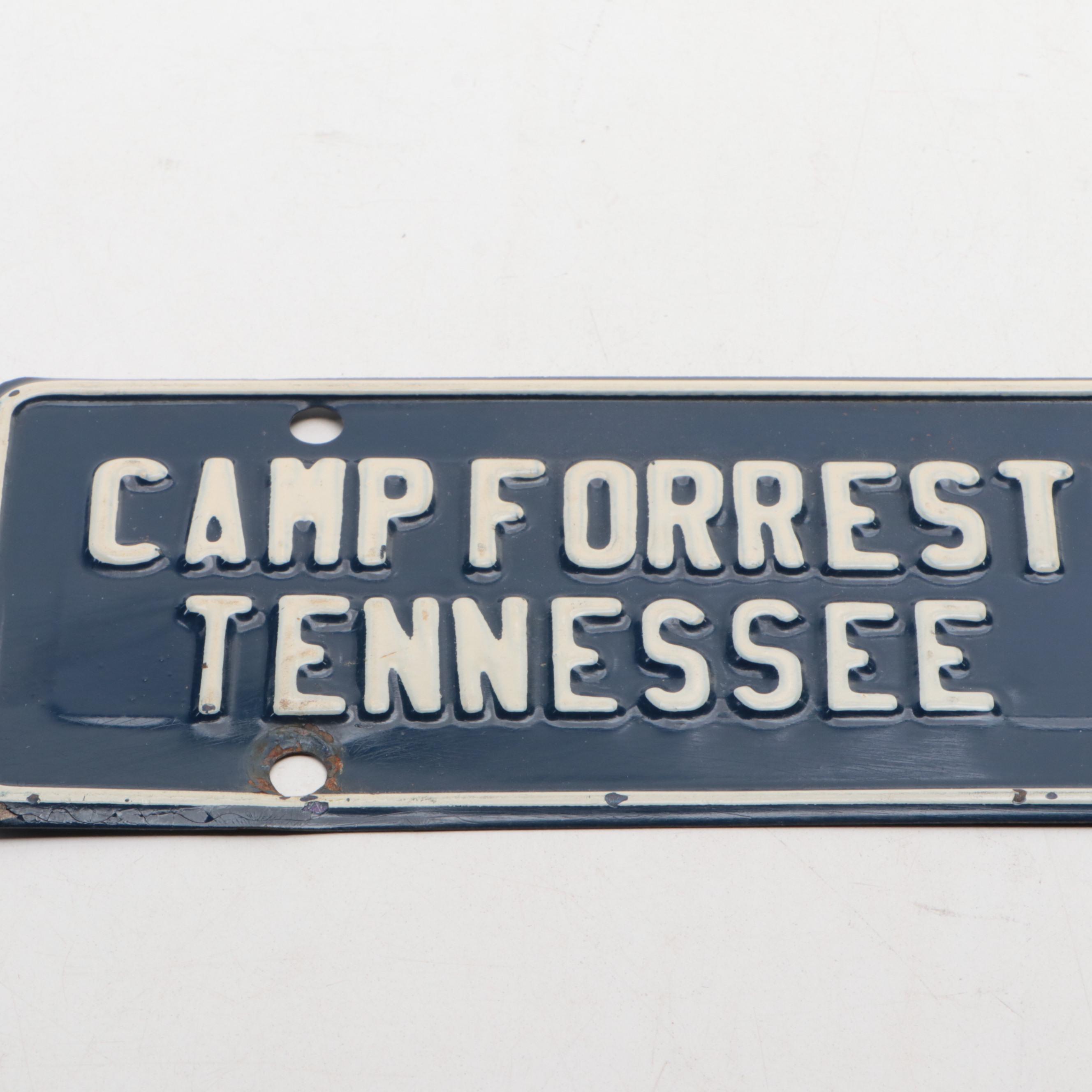 World War II Era Camp Forrest and 107th Cavalry License Plates