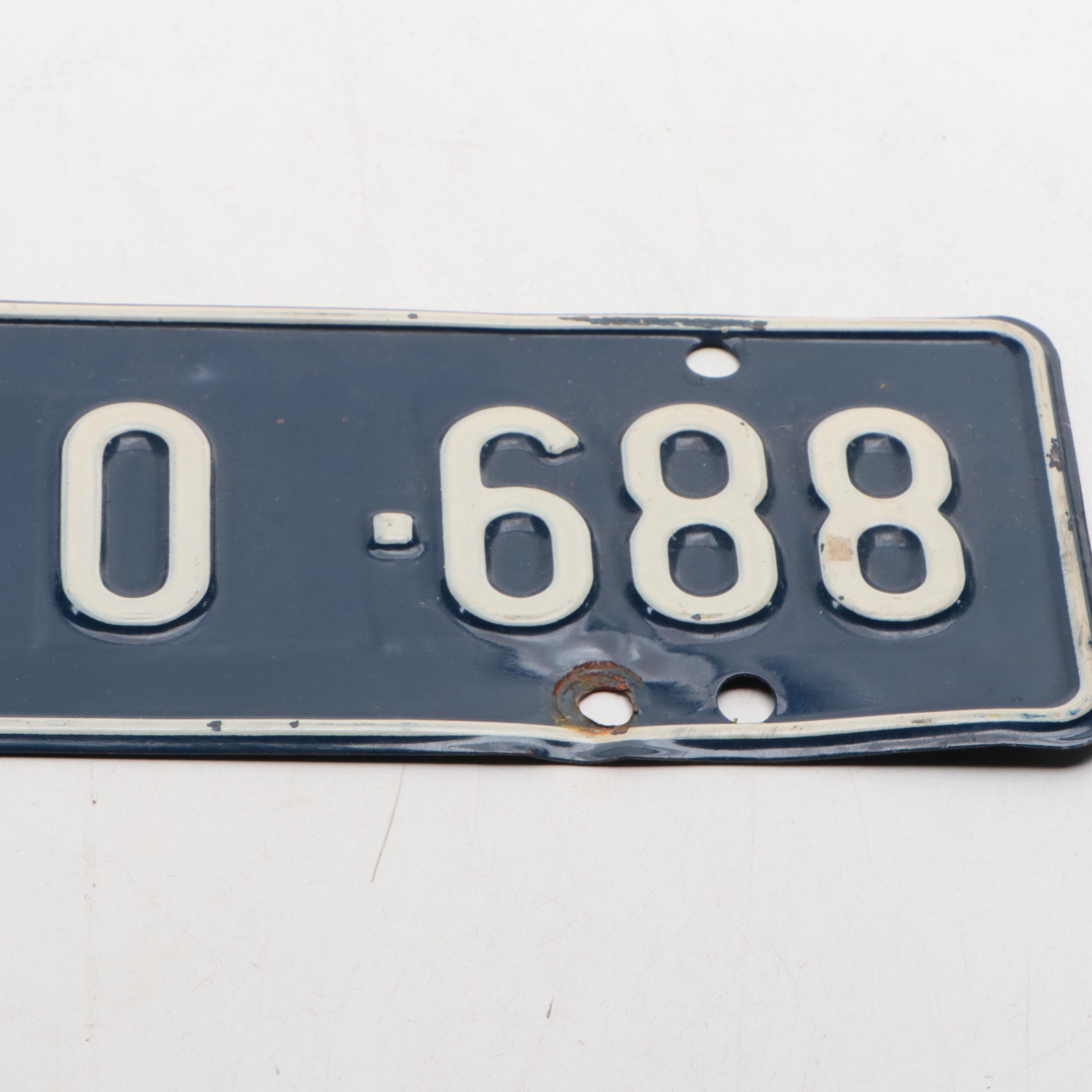 World War II Era Camp Forrest and 107th Cavalry License Plates