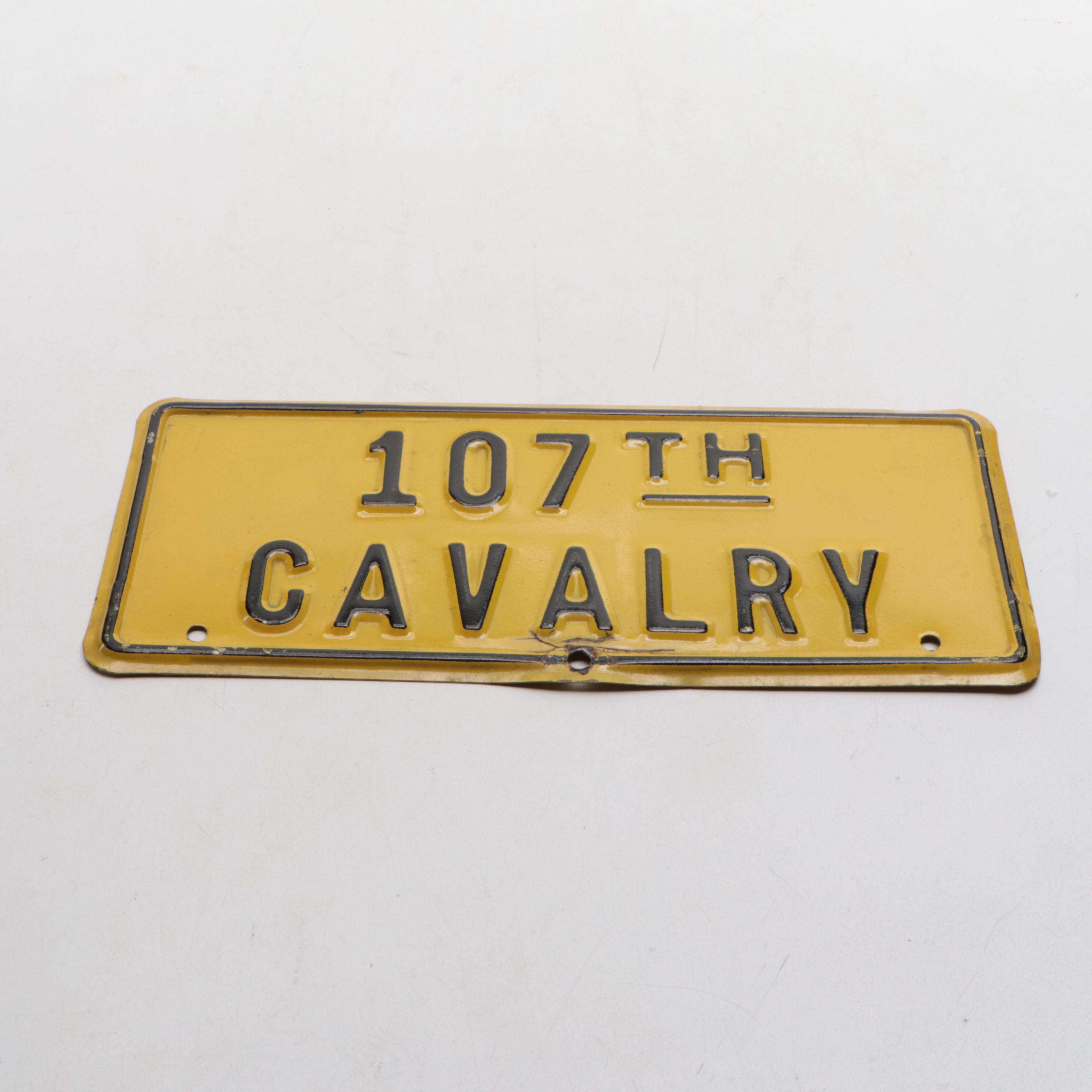 World War II Era Camp Forrest and 107th Cavalry License Plates