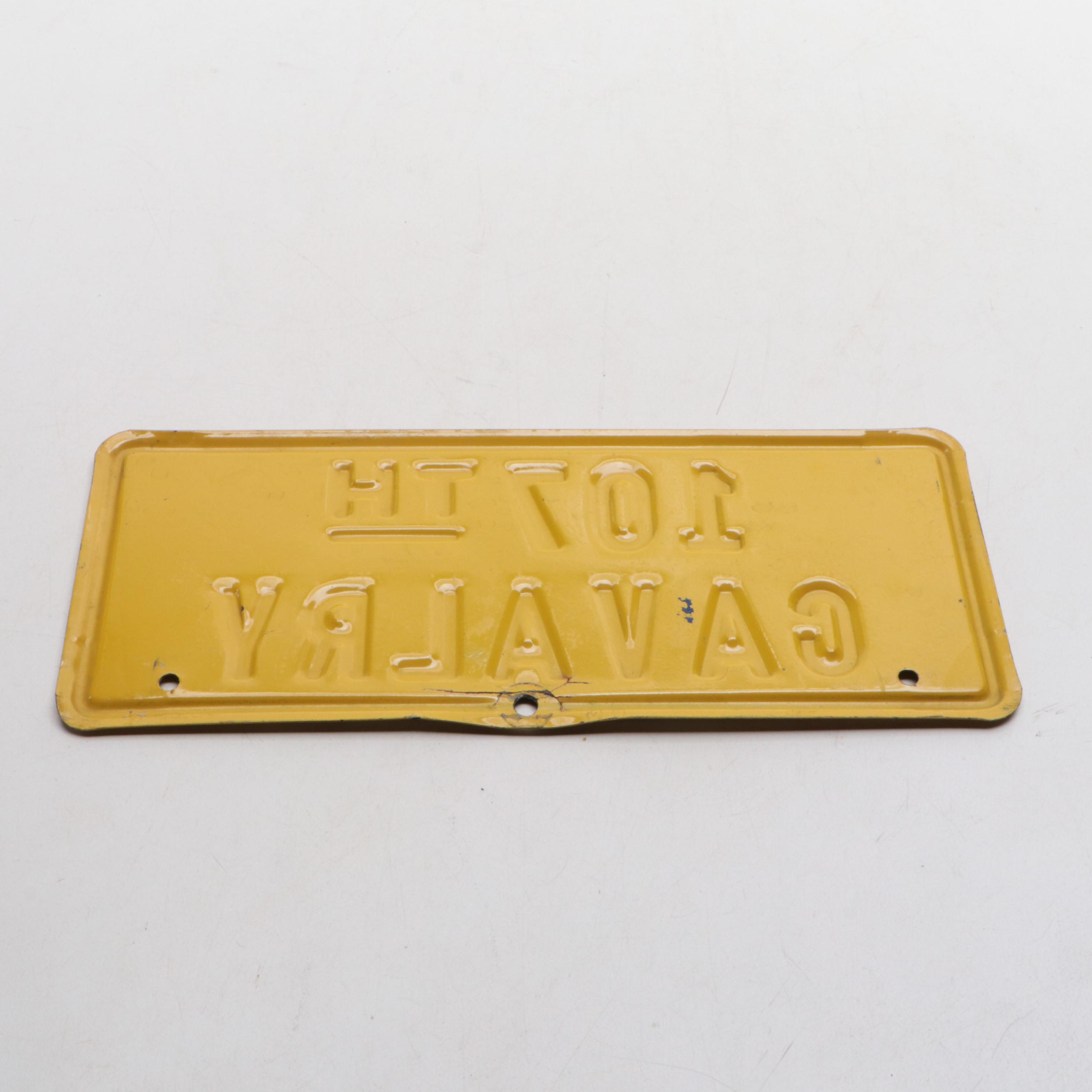 World War II Era Camp Forrest and 107th Cavalry License Plates