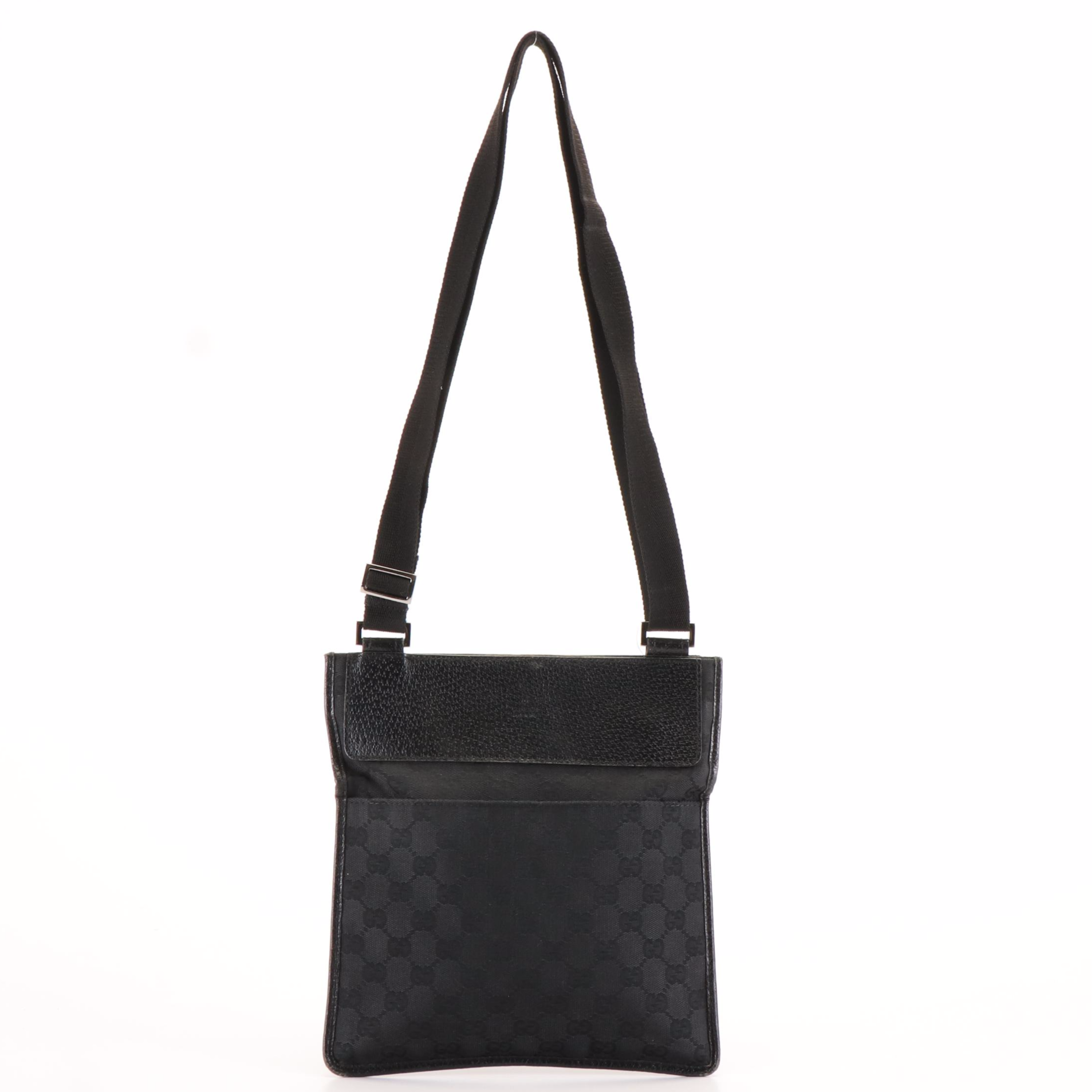 Gucci GG Black Canvas Messenger Bag