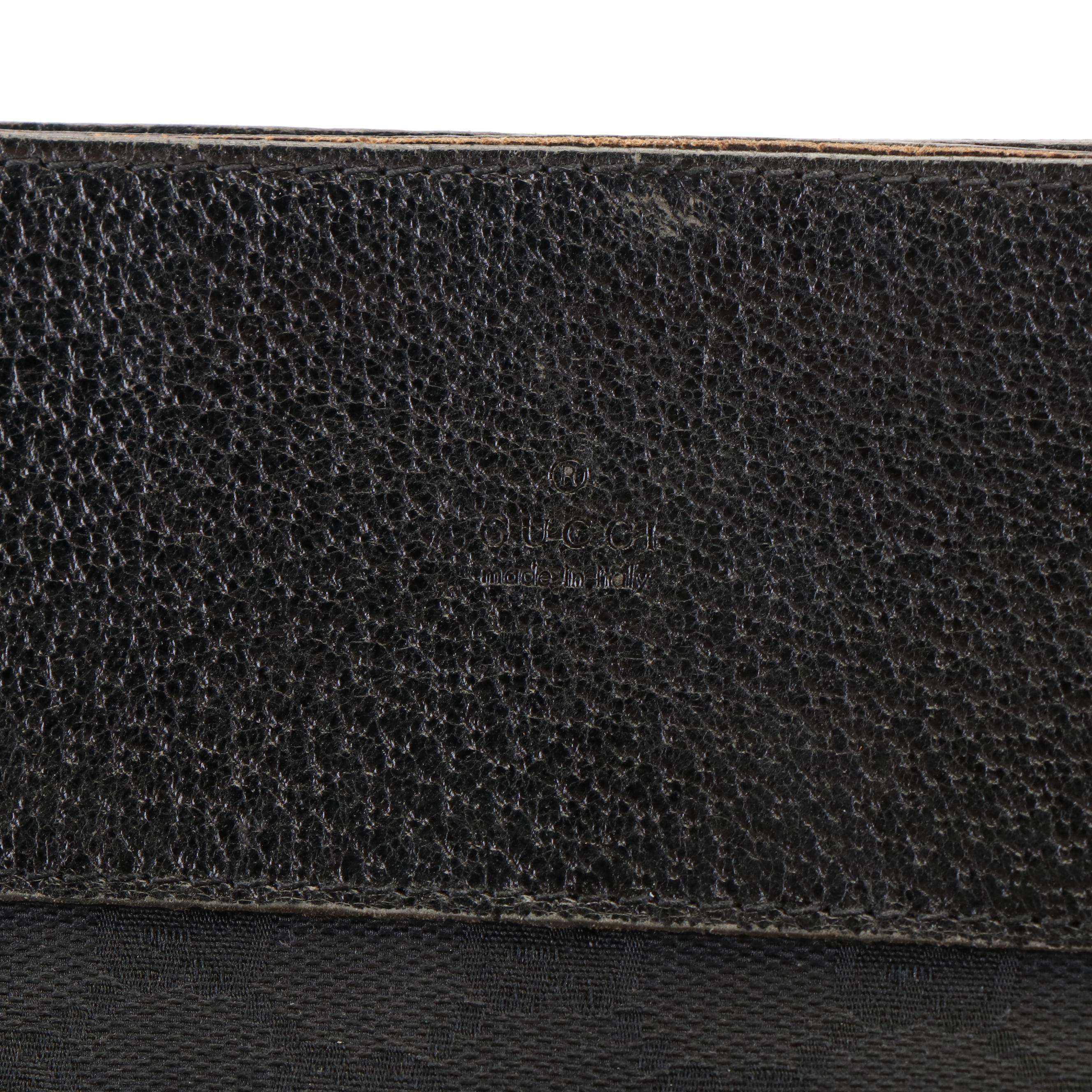 Gucci GG Black Canvas Messenger Bag