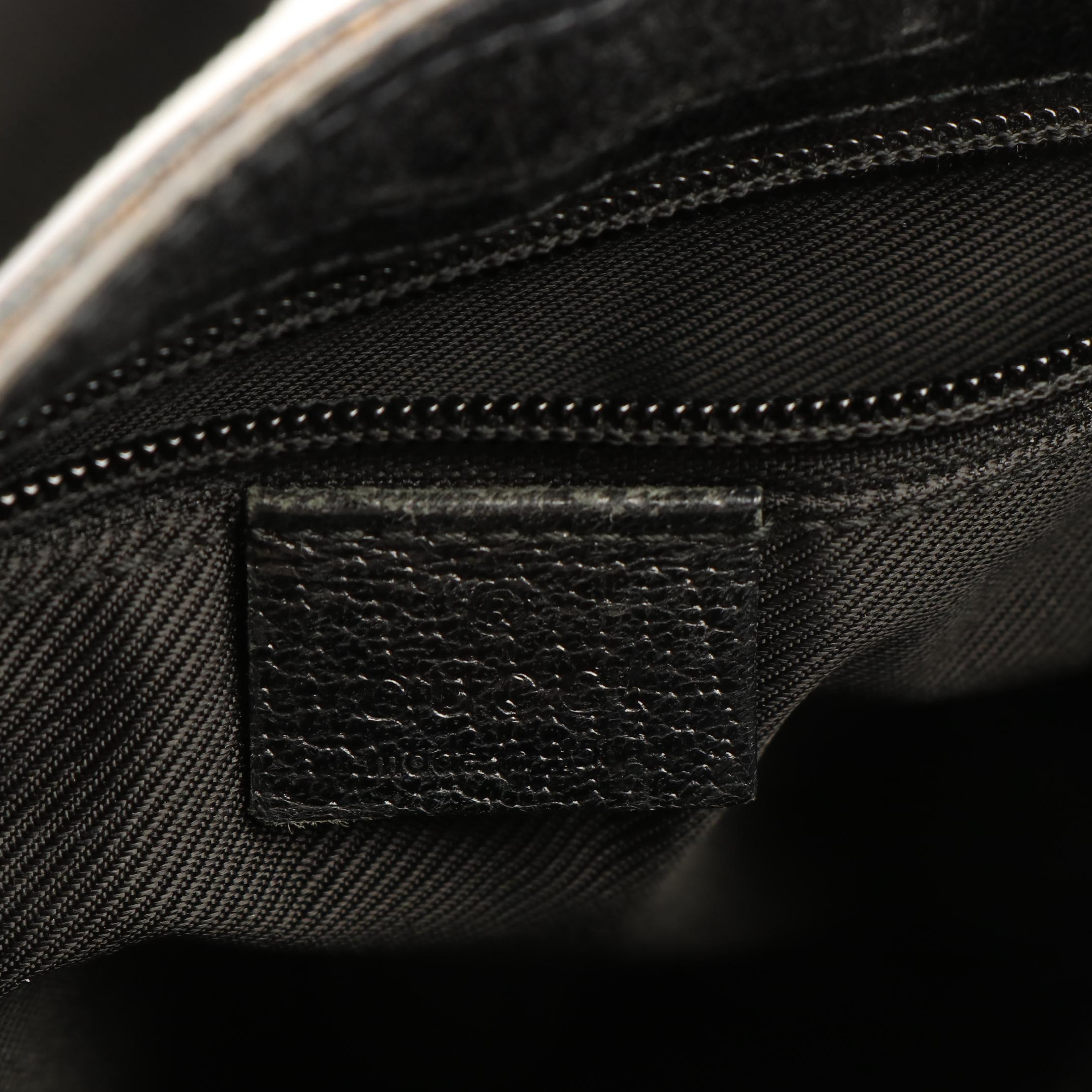 Gucci GG Black Canvas Messenger Bag