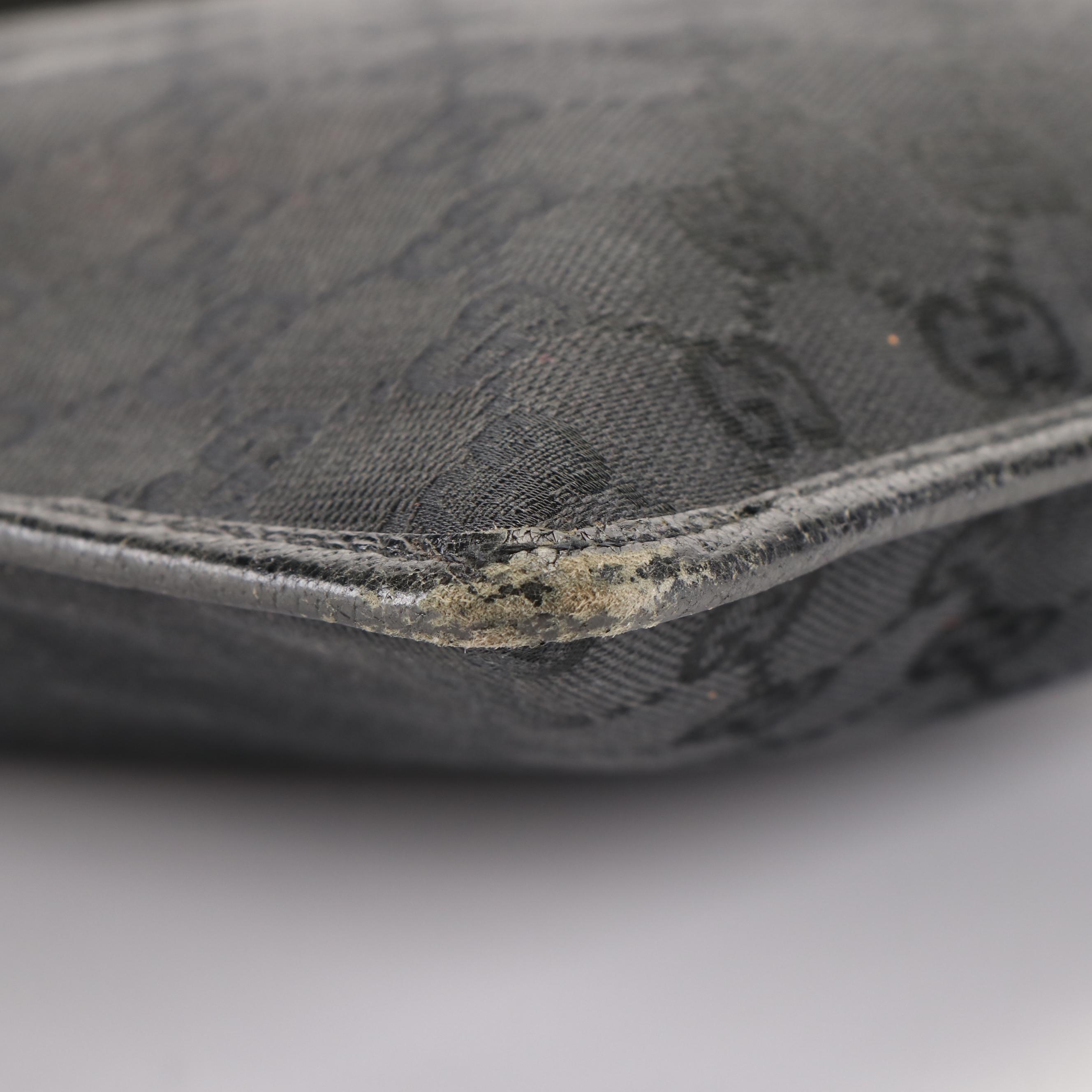 Gucci GG Black Canvas Messenger Bag