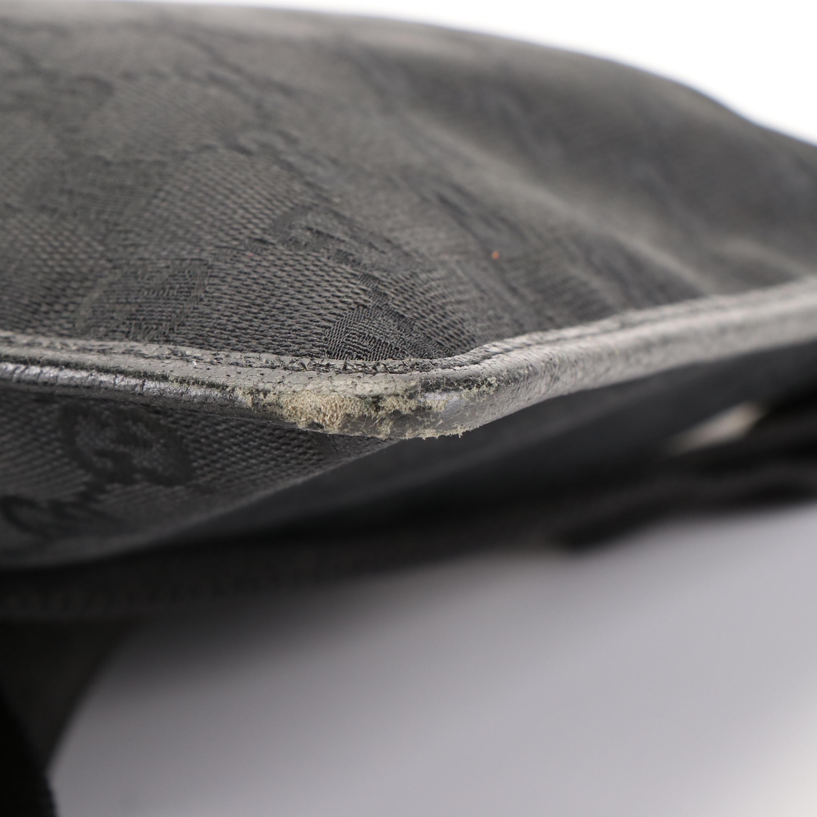 Gucci GG Black Canvas Messenger Bag