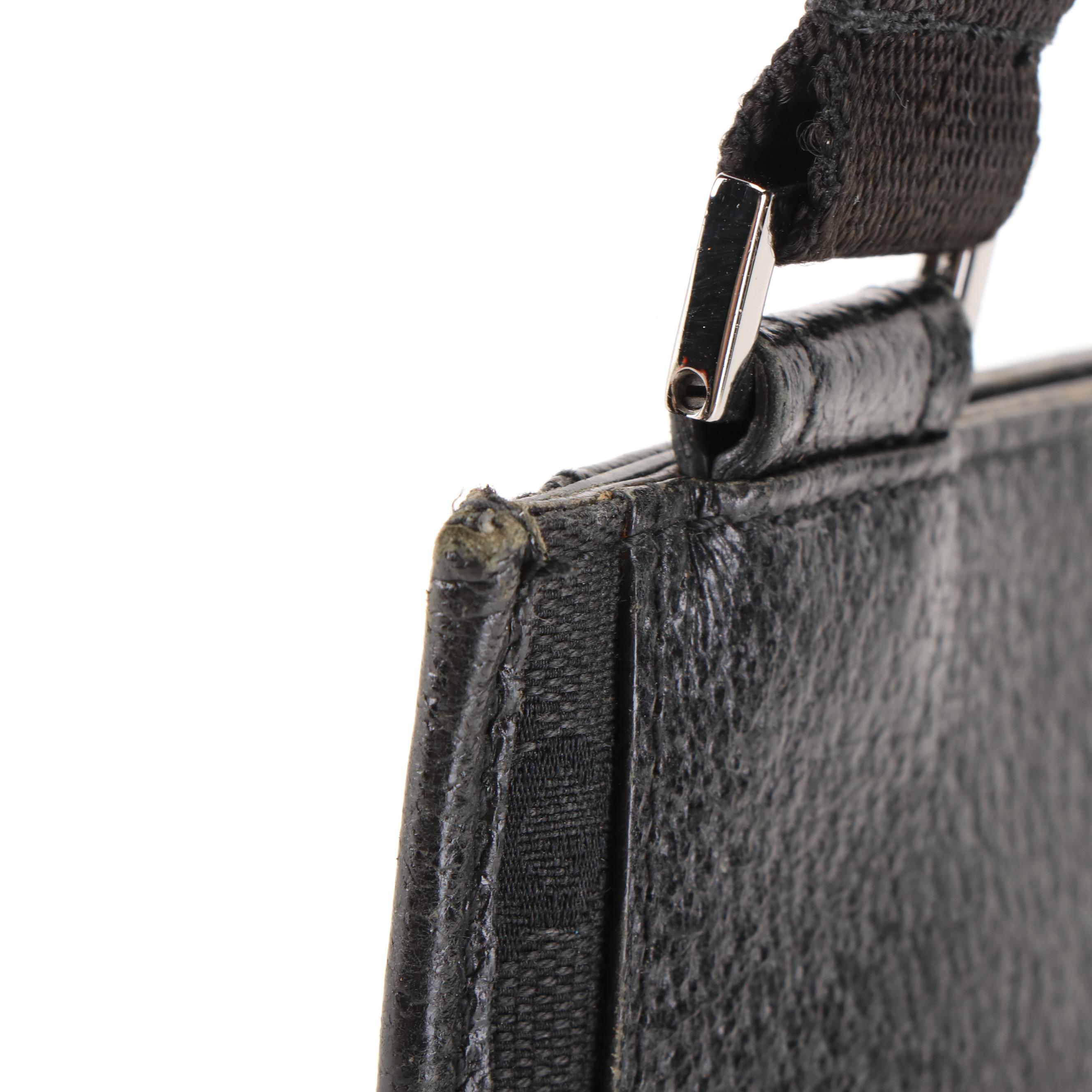 Gucci GG Black Canvas Messenger Bag