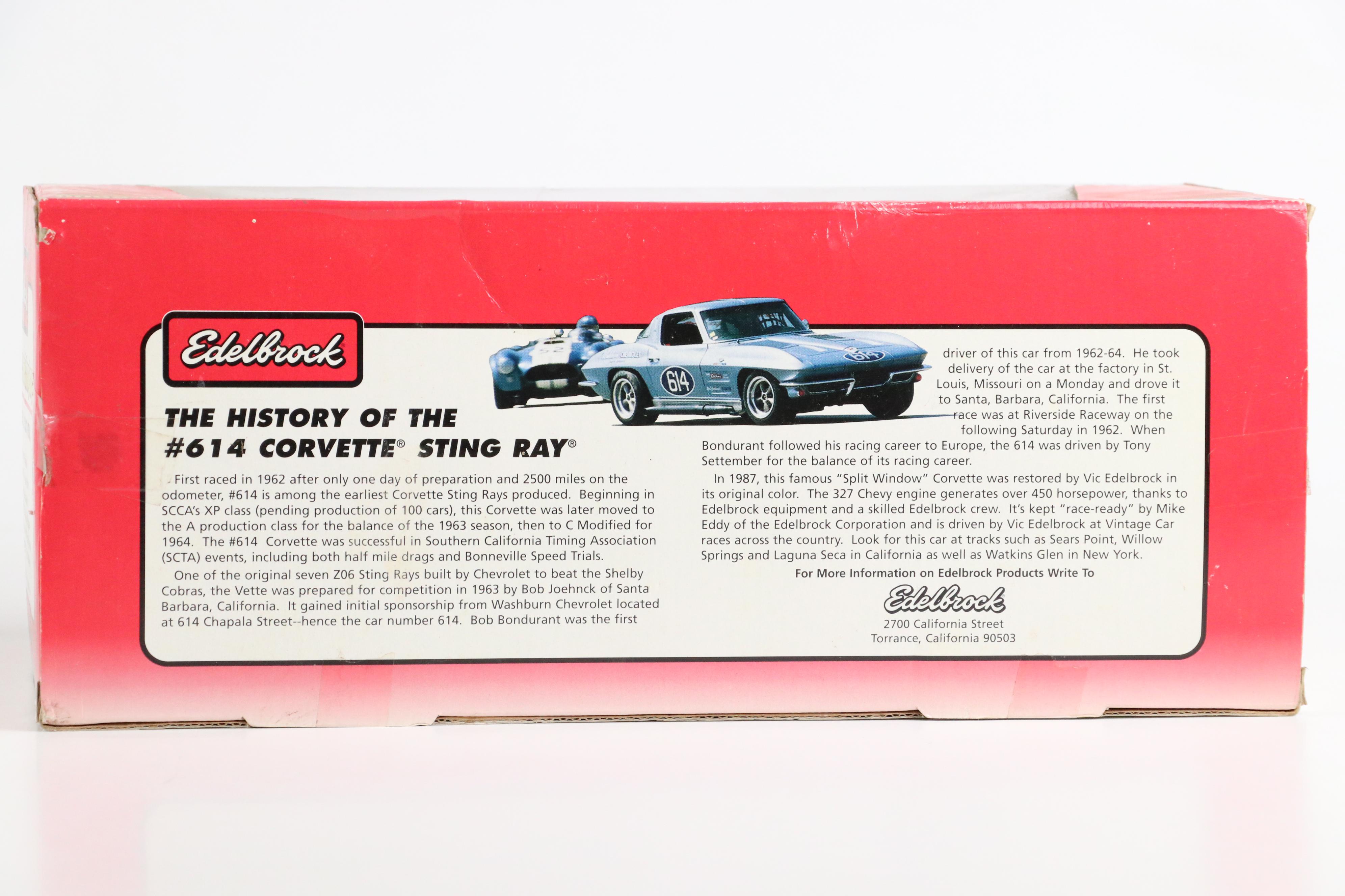 Edelbrock Limited Edition Diecast 1963 Corvette Sting Ray with More
