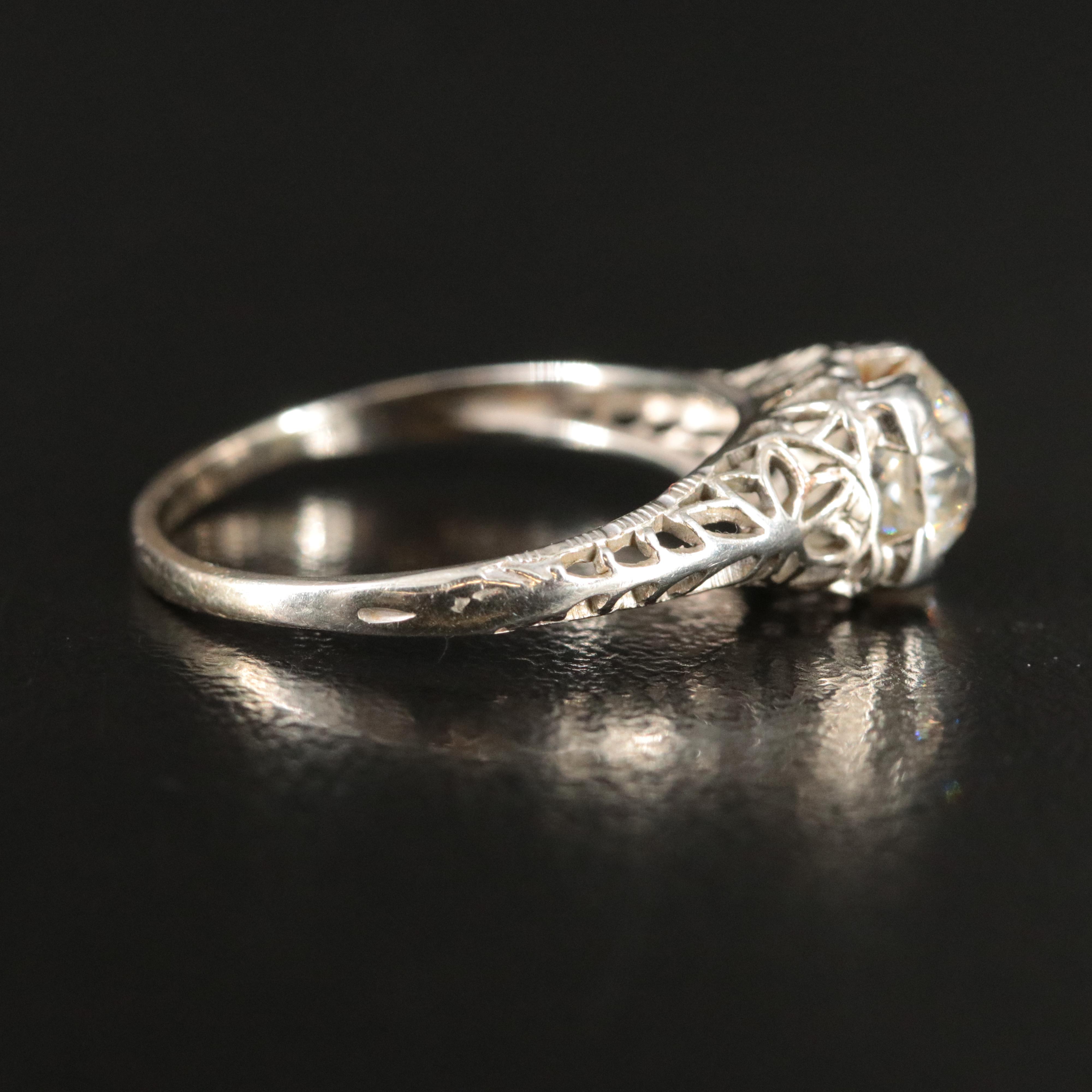 Antique 18K 1.00 CT Diamond Ring