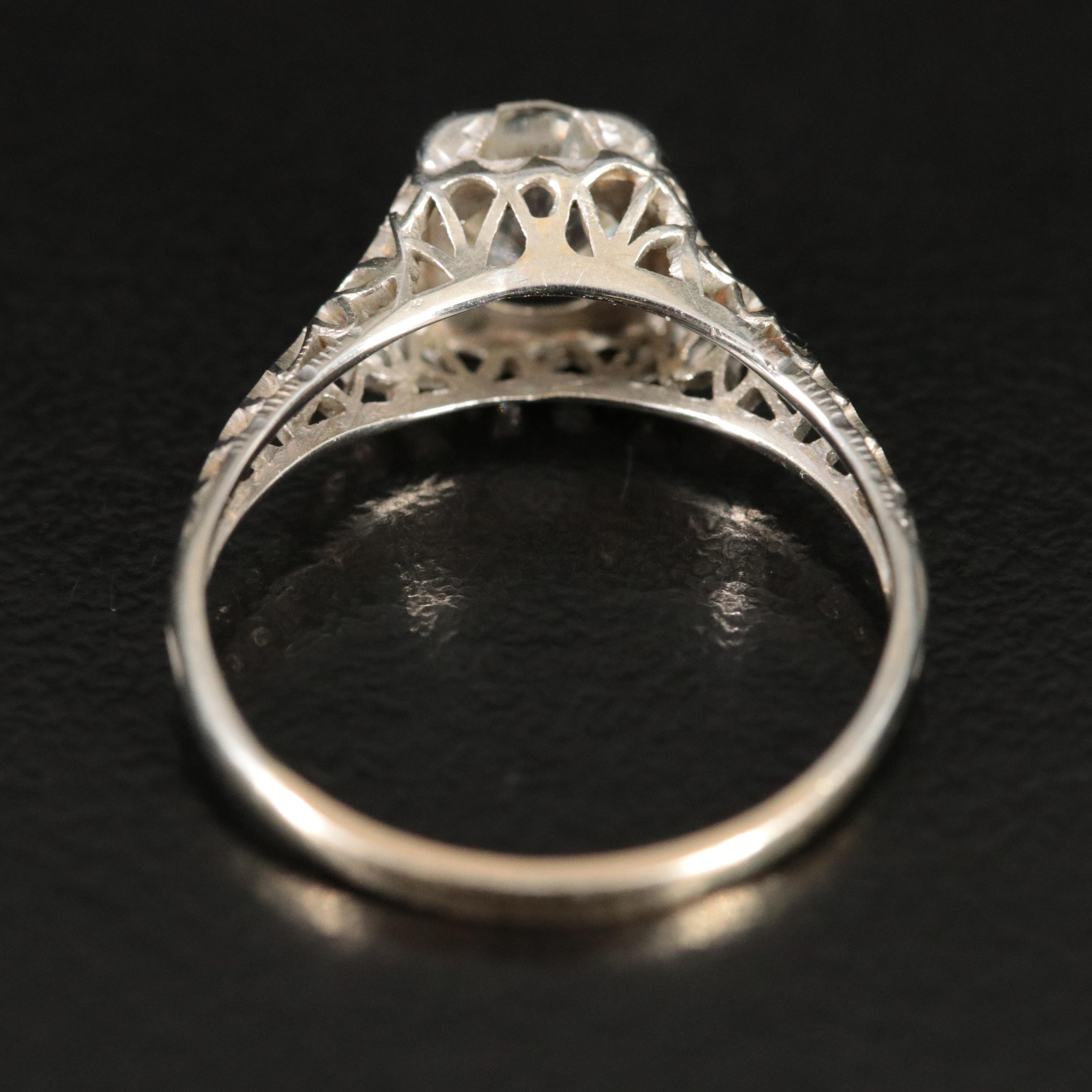 Antique 18K 1.00 CT Diamond Ring