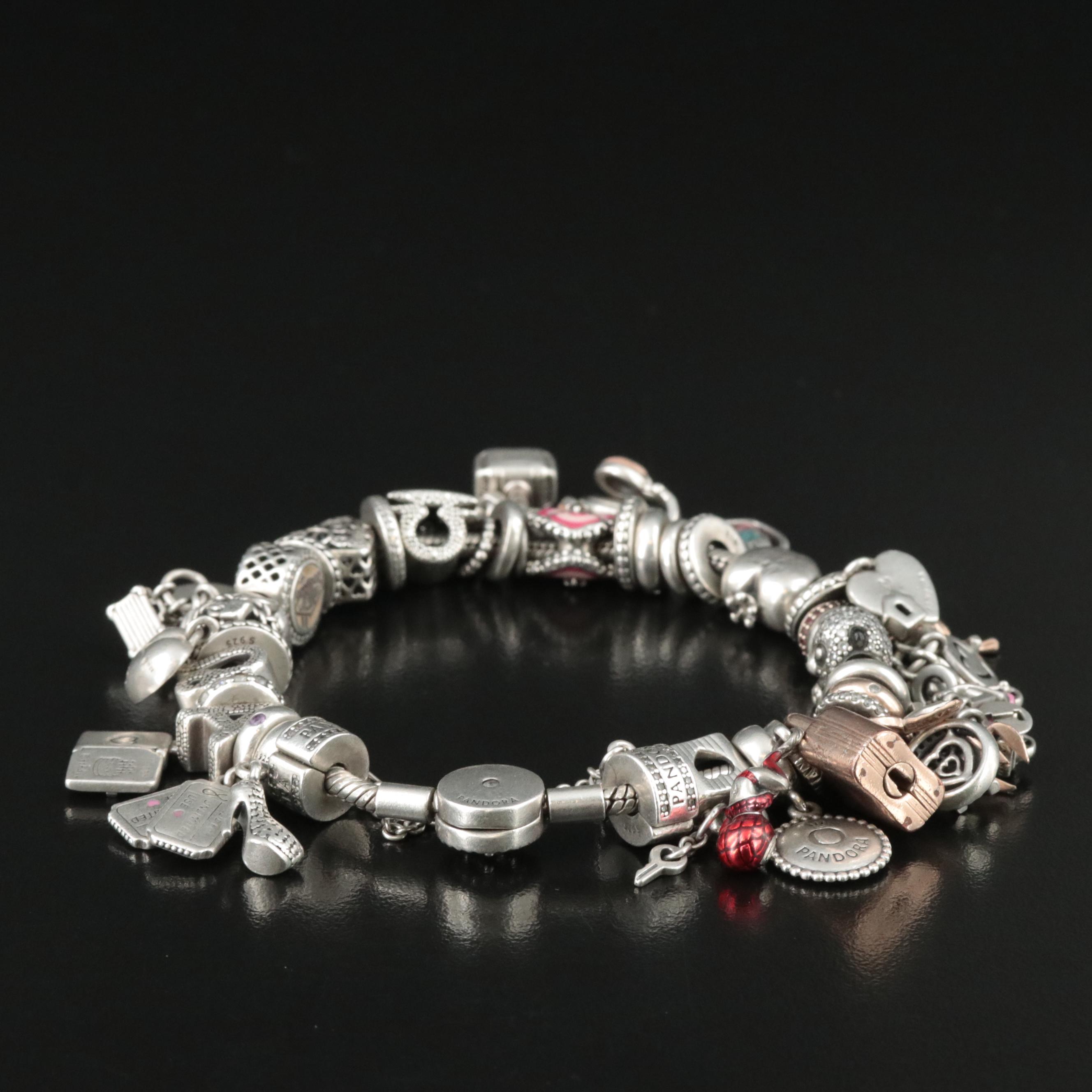 Pandora Sterling Charm Bracelet Featuring "Marvel x Pandora" Spider-Man and Thor