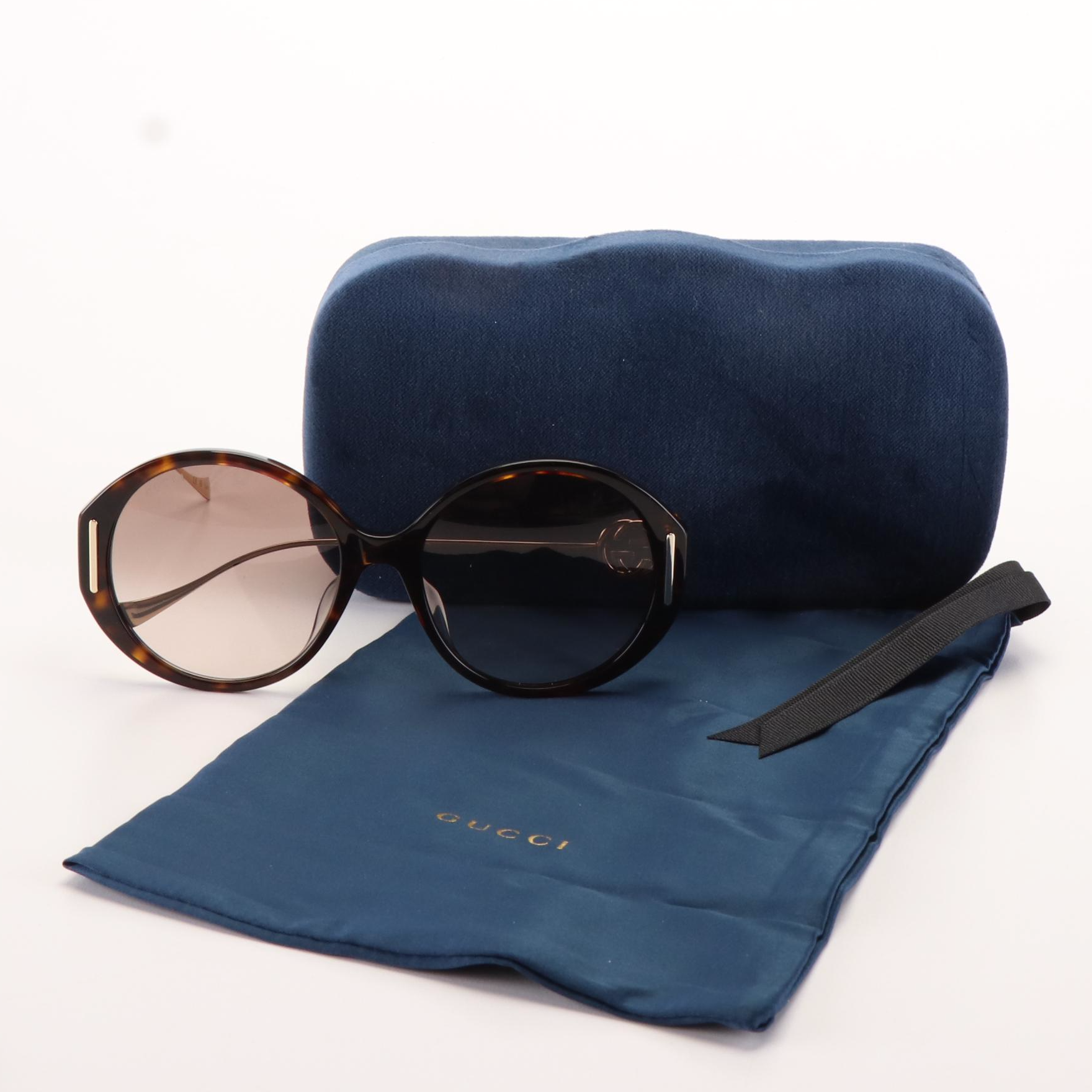 Gucci GG1202SK Oversized Round Sunglasses with Case