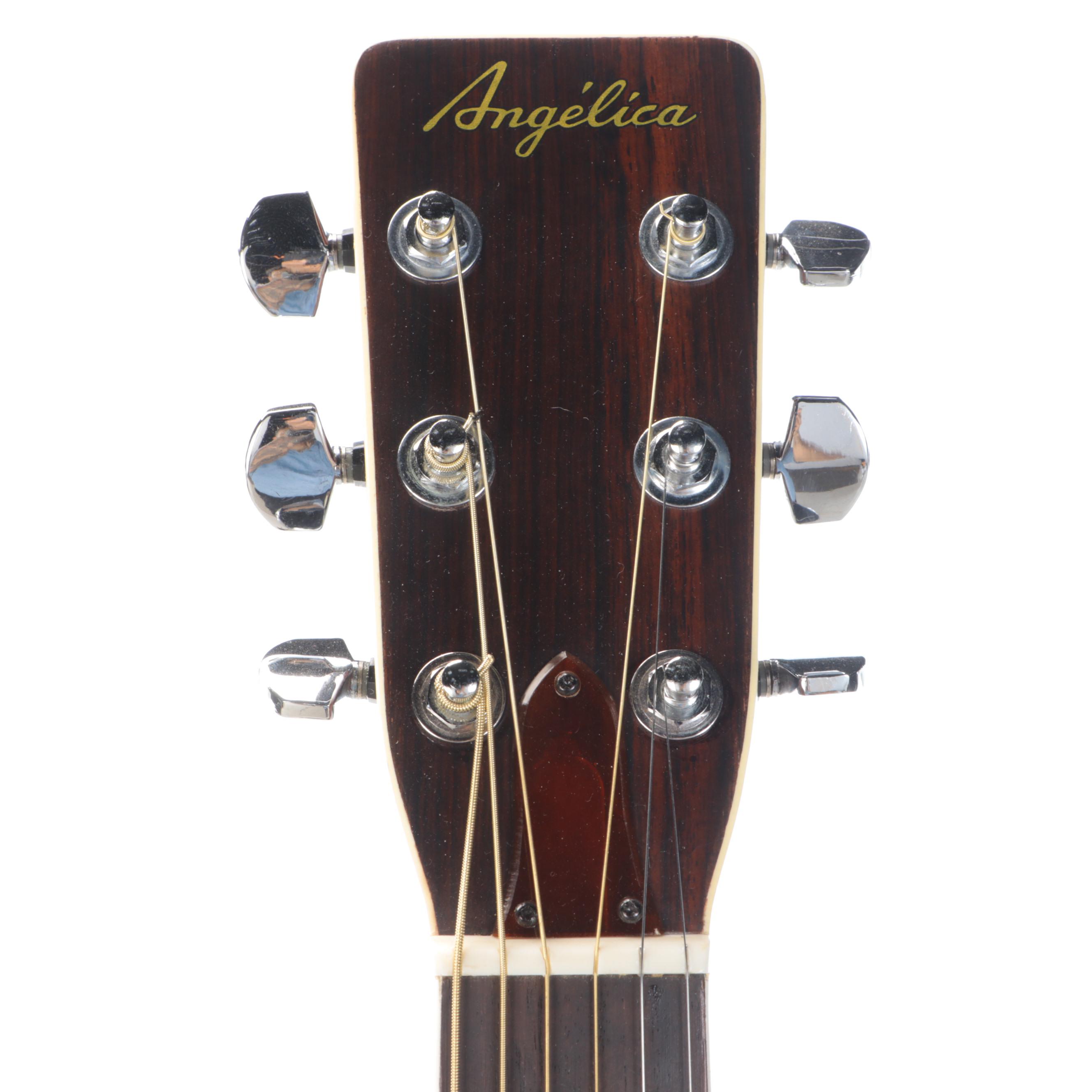 Japanese Angelica Spruce Top, Rosewood & Abalone Inlay Acoustic Guitar