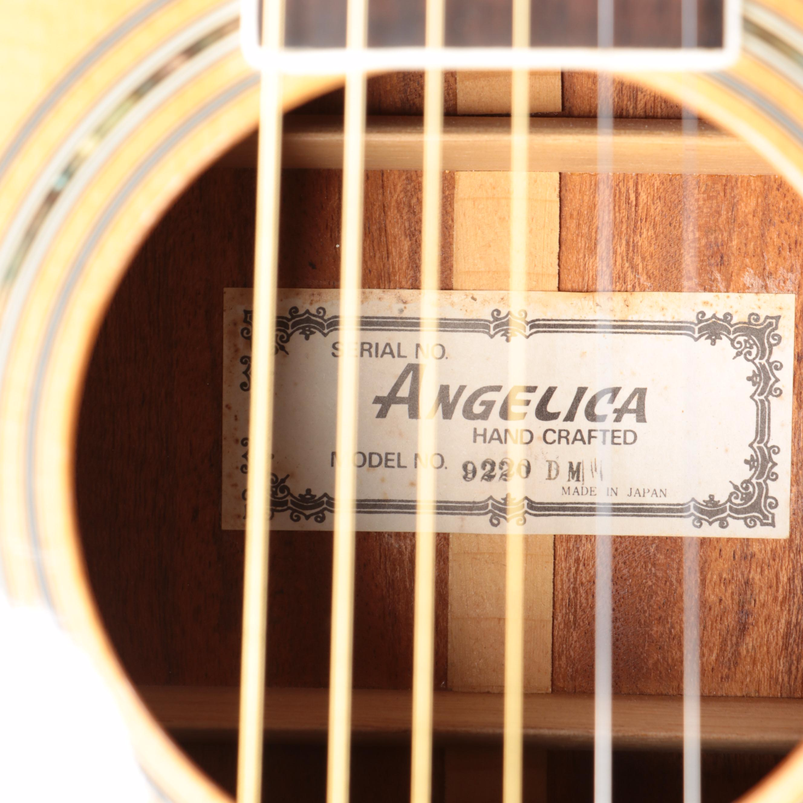 Japanese Angelica Spruce Top, Rosewood & Abalone Inlay Acoustic Guitar