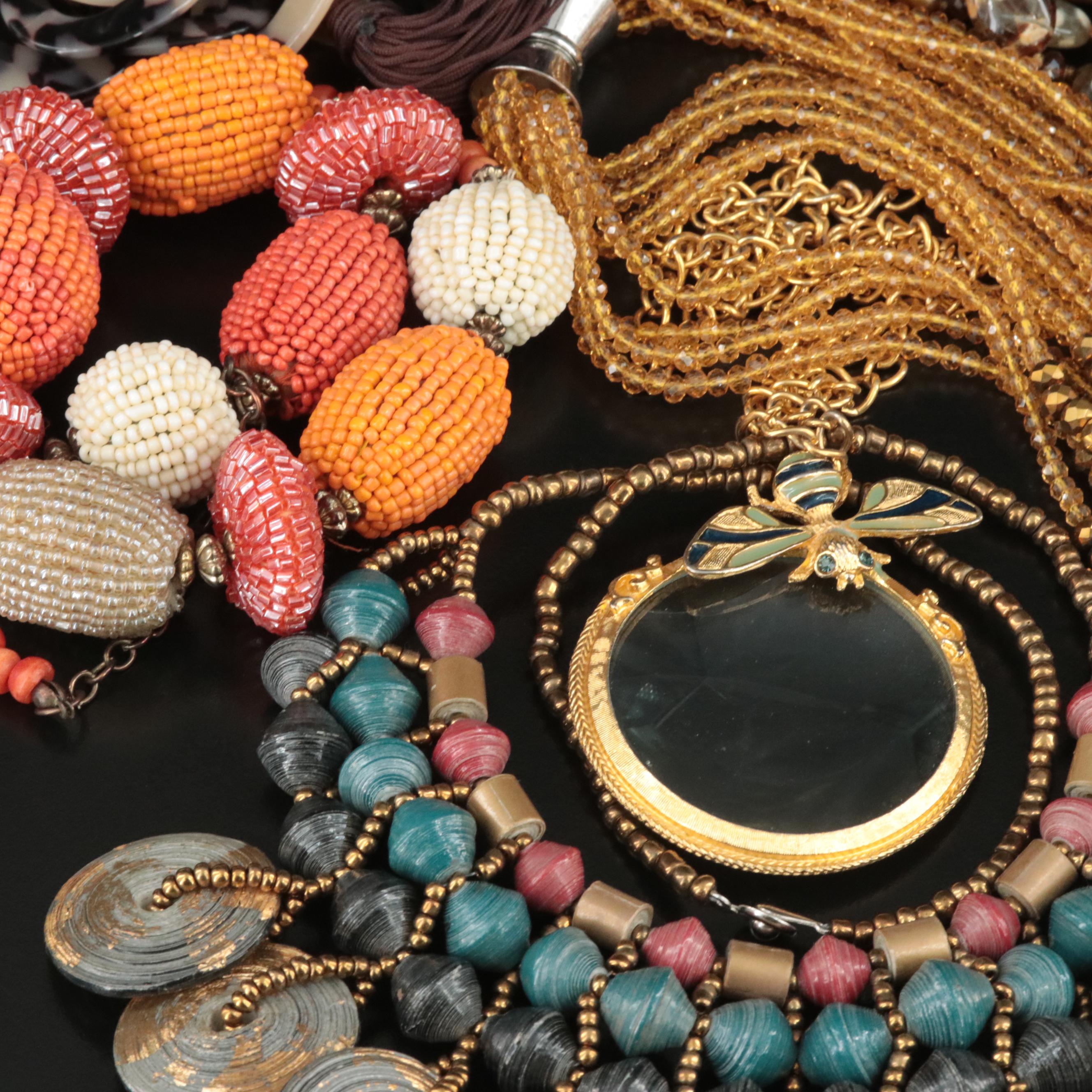 Fashion Necklace Collection Featuring Rhodonite and Agate
