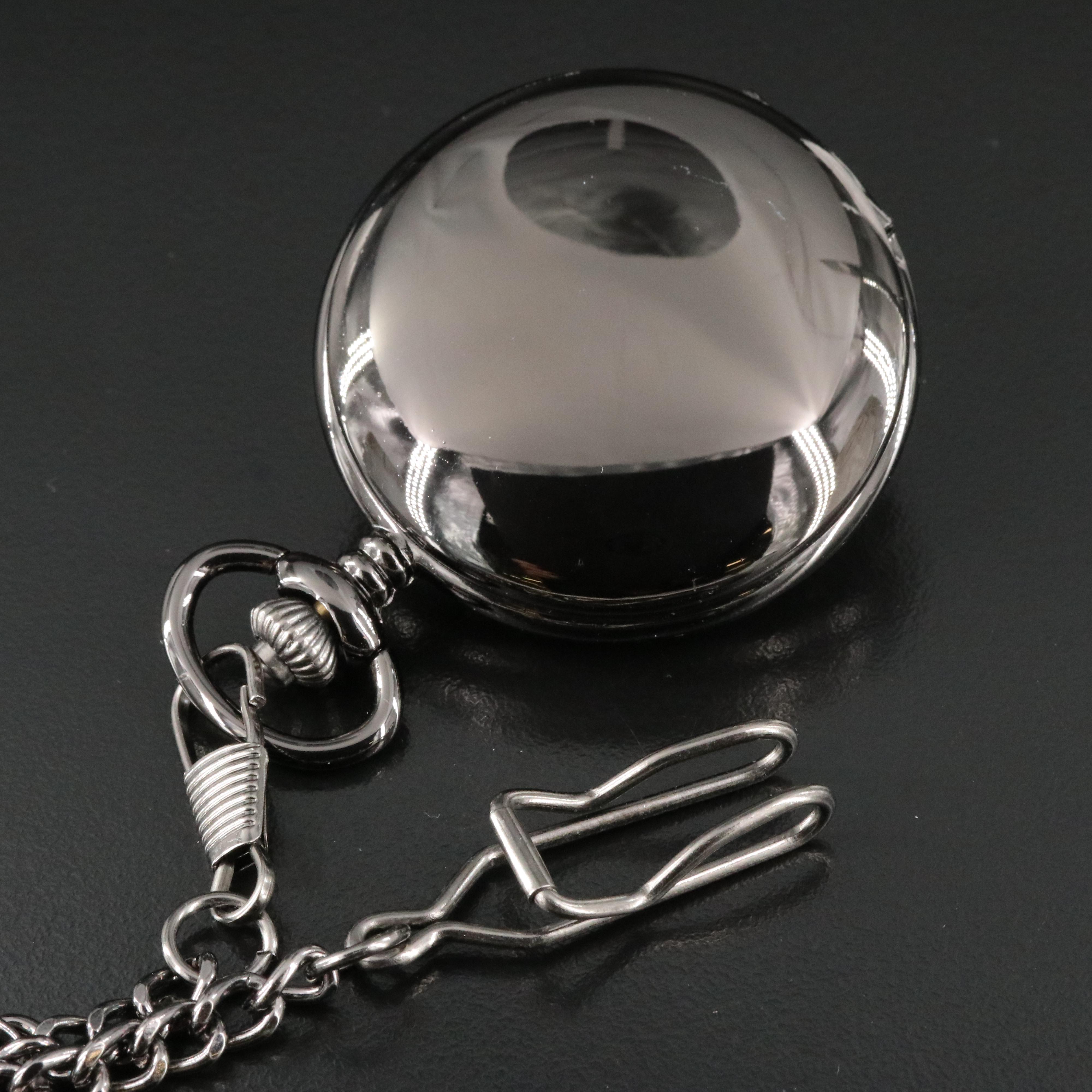 Manchda Skeleton Dial Pocket Watch