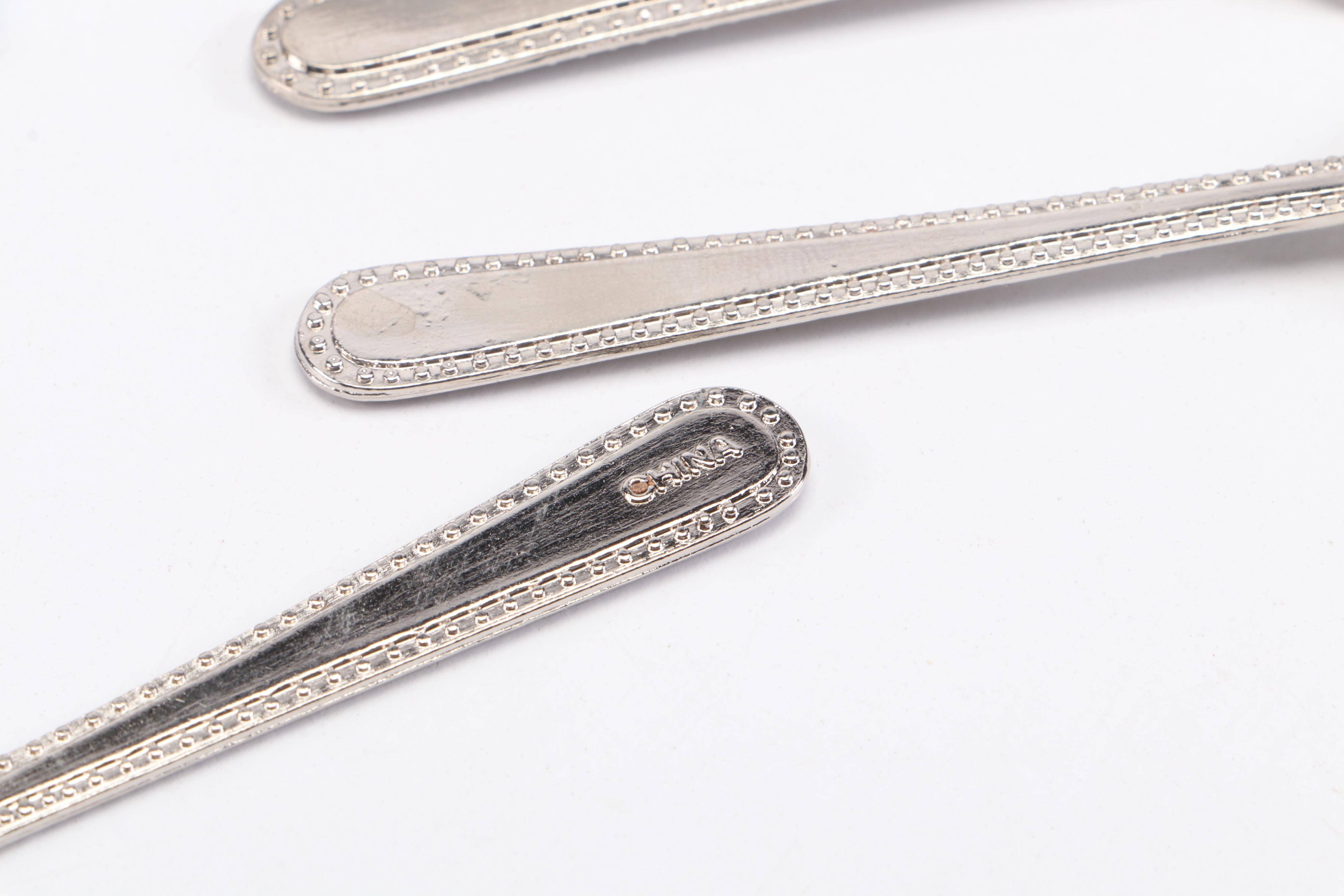 Miniature Picnic Basket with Porcelain Tea Set