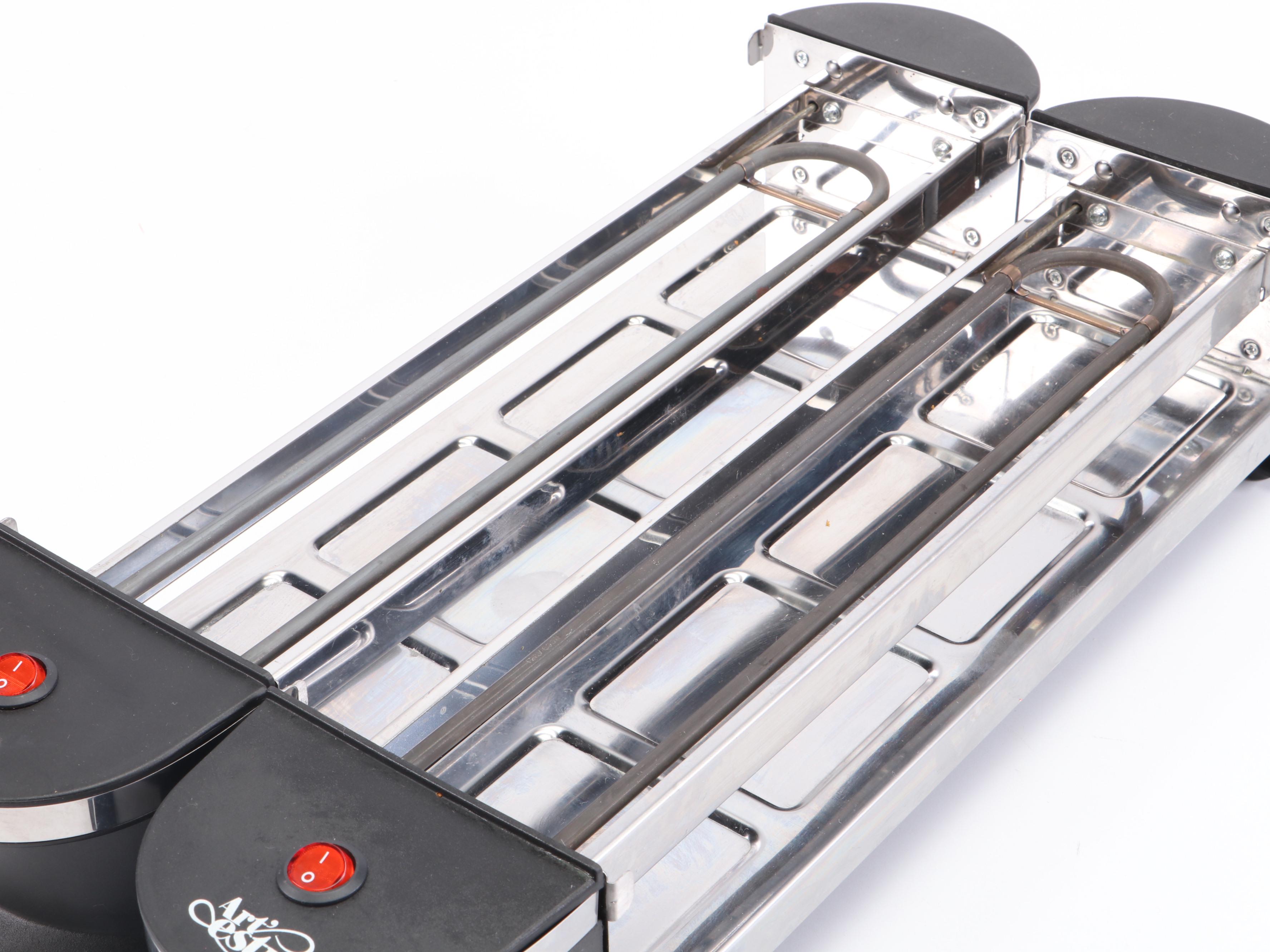 Artestia Electric Raclette Grill with Stone and Nonstick Surfaces