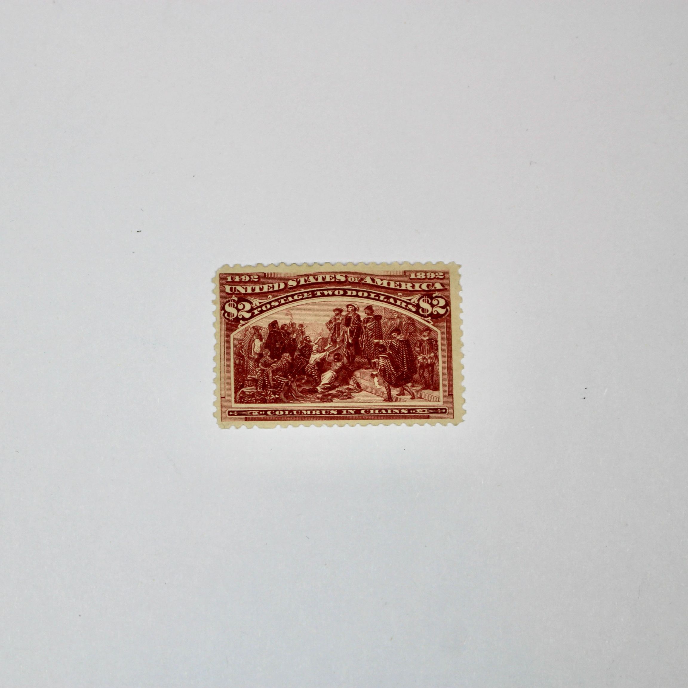 1893 Scott #242 $2 Columbian Exposition Postage Stamp, MH
