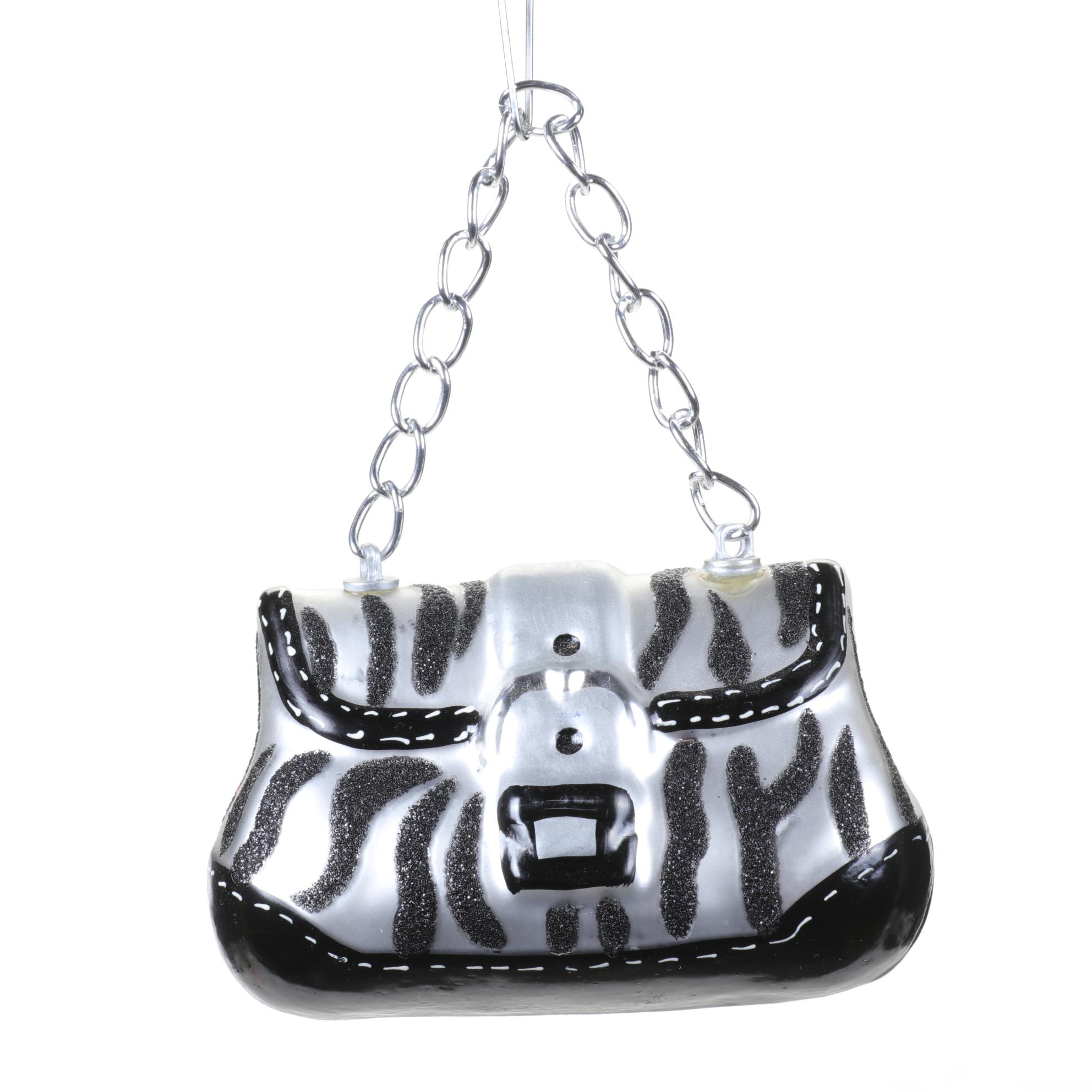 Saks Fifth Avenue Santa and Other Glass Ornaments