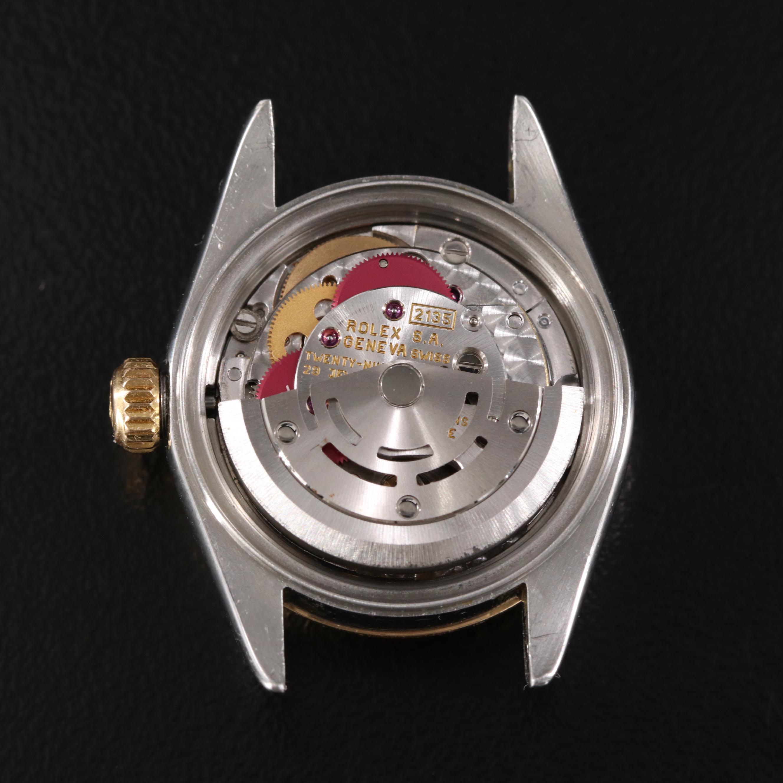 1998 Rolex Ivory Pyramid Roman Dial Datejust 69173 Watch