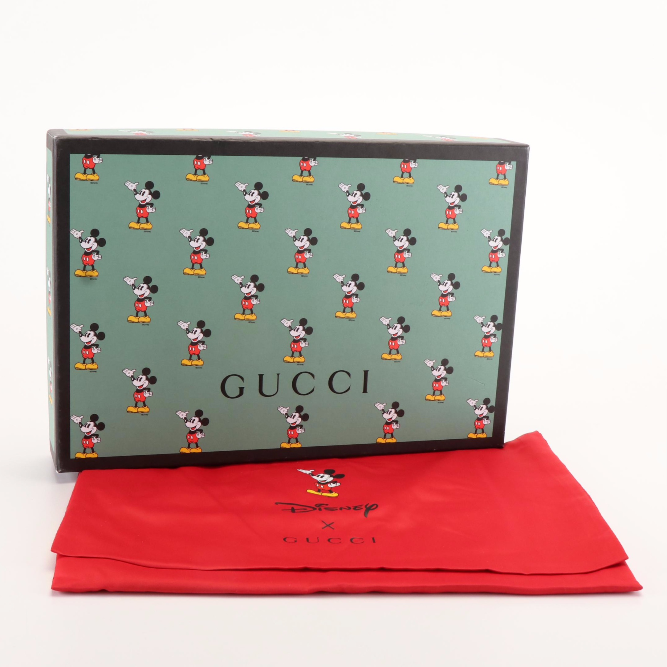 Gucci X Disney Mickey Mouse Micro GG Supreme Canvas and Leather Clutch