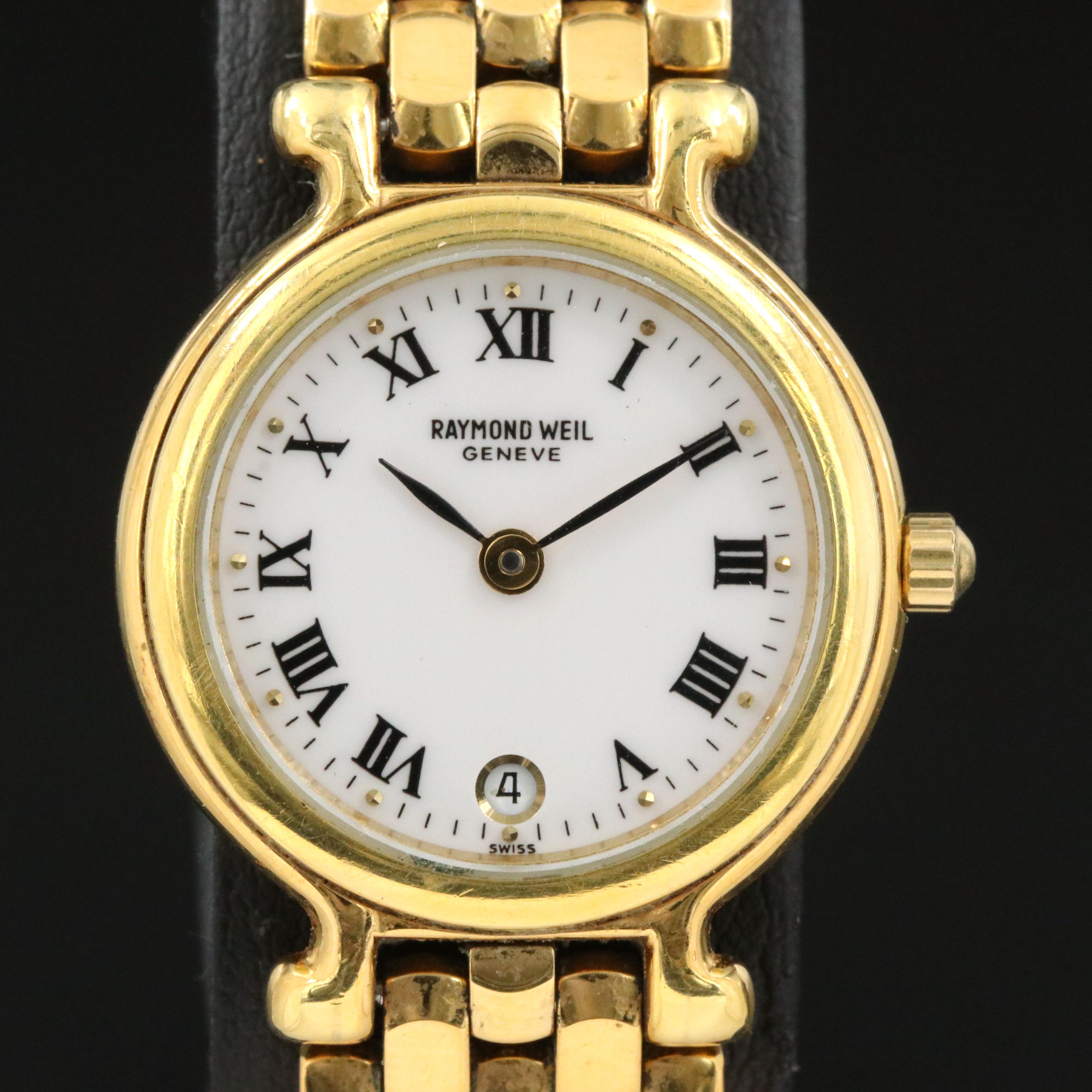 Raymond Weil White Roman Dial Date Watch