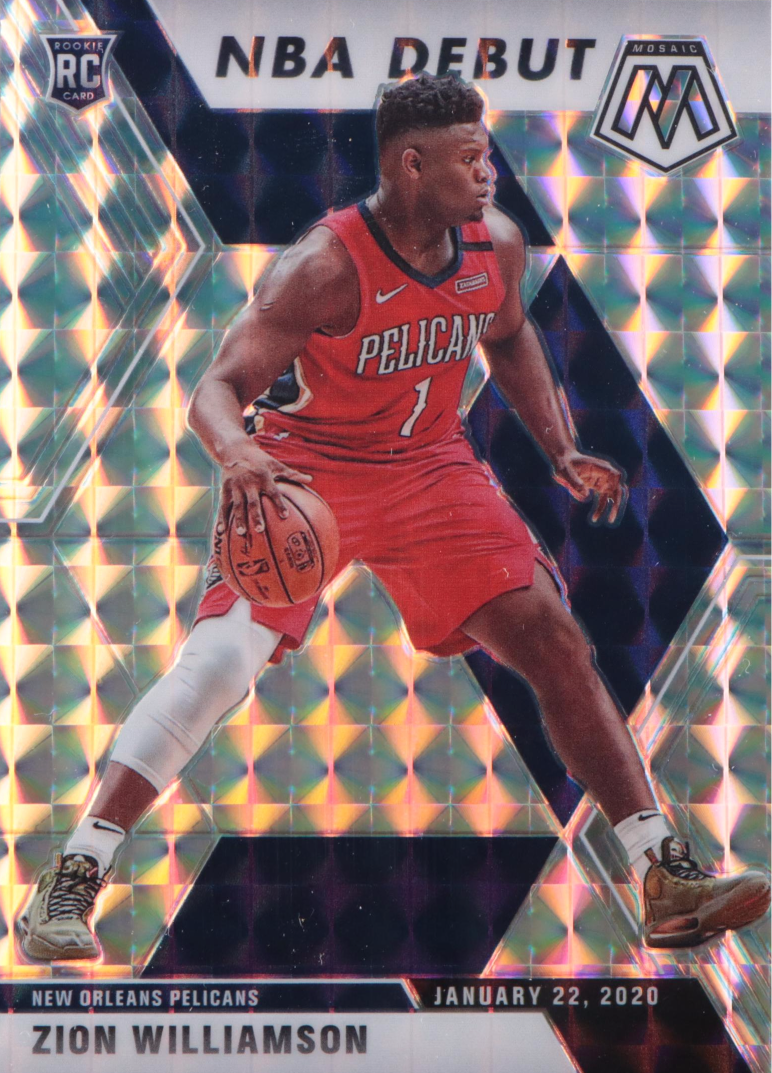 2019 Panini Mosaic Zion Williamson Rookie Mosaic Card #269 Graded PSA 10