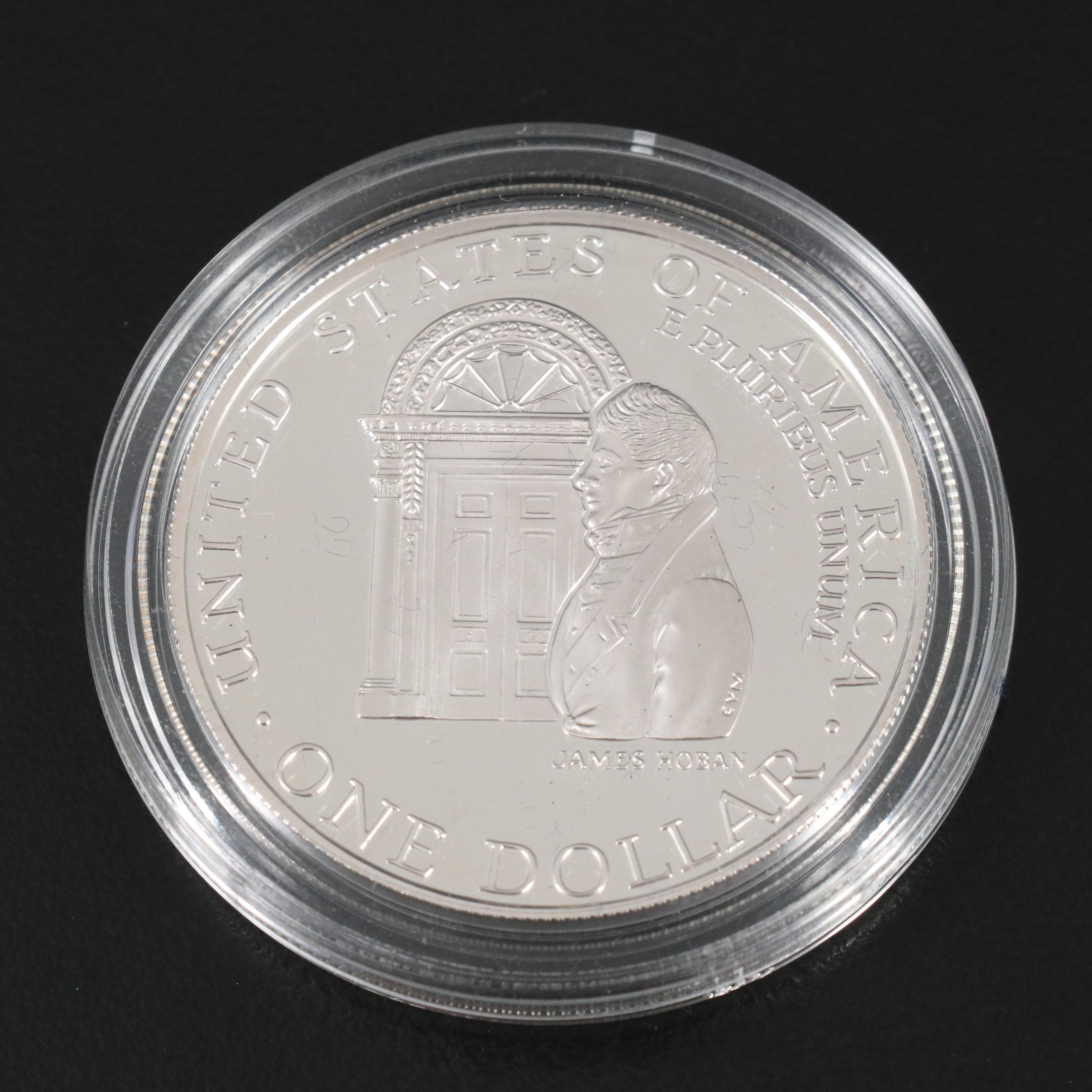 Eight Modern Commemorative Silver Dollars and Four Clad Half Dollars