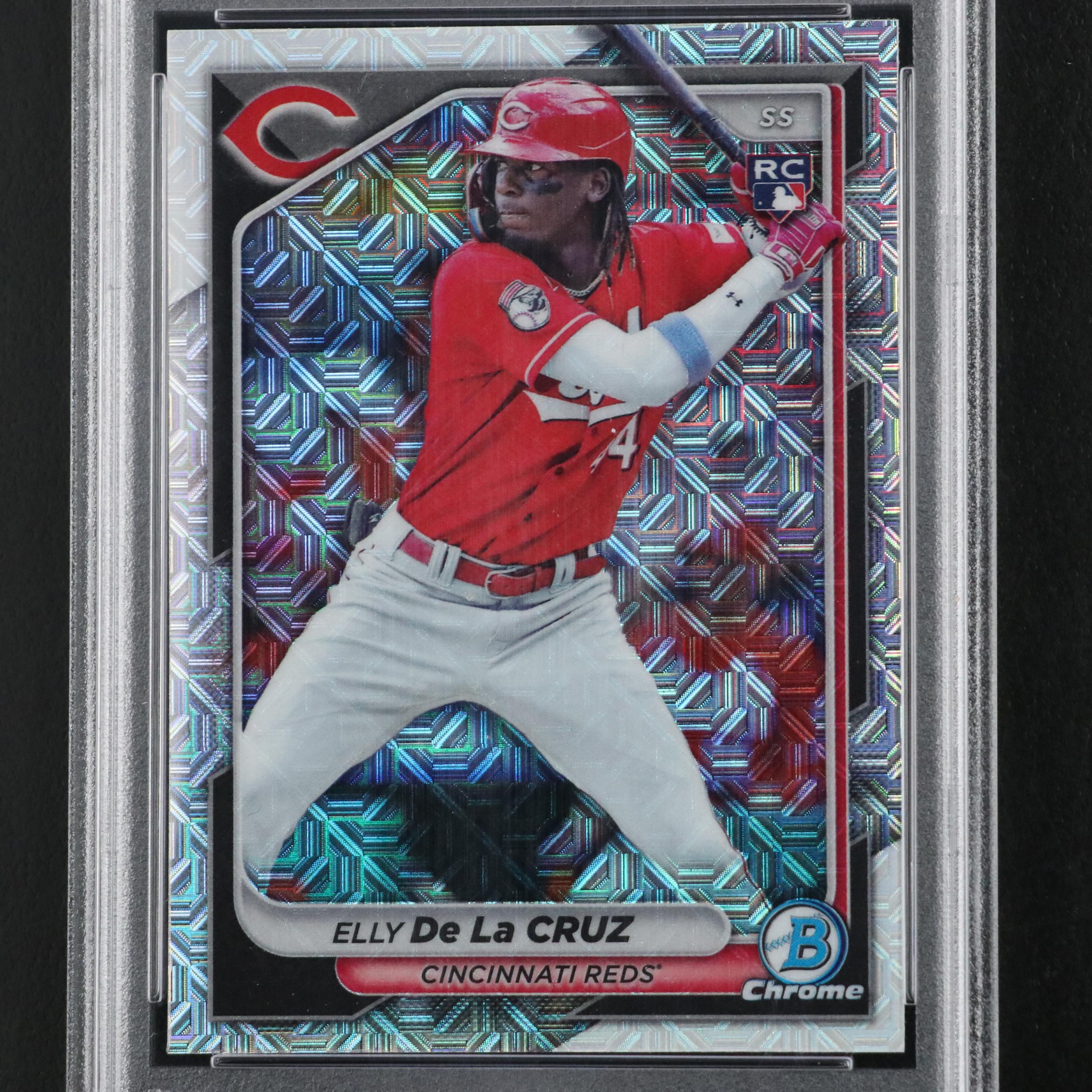 2024 Bowman Mega Box Elly De La Cruz Rookie Chrome Card #22 Graded PSA 10
