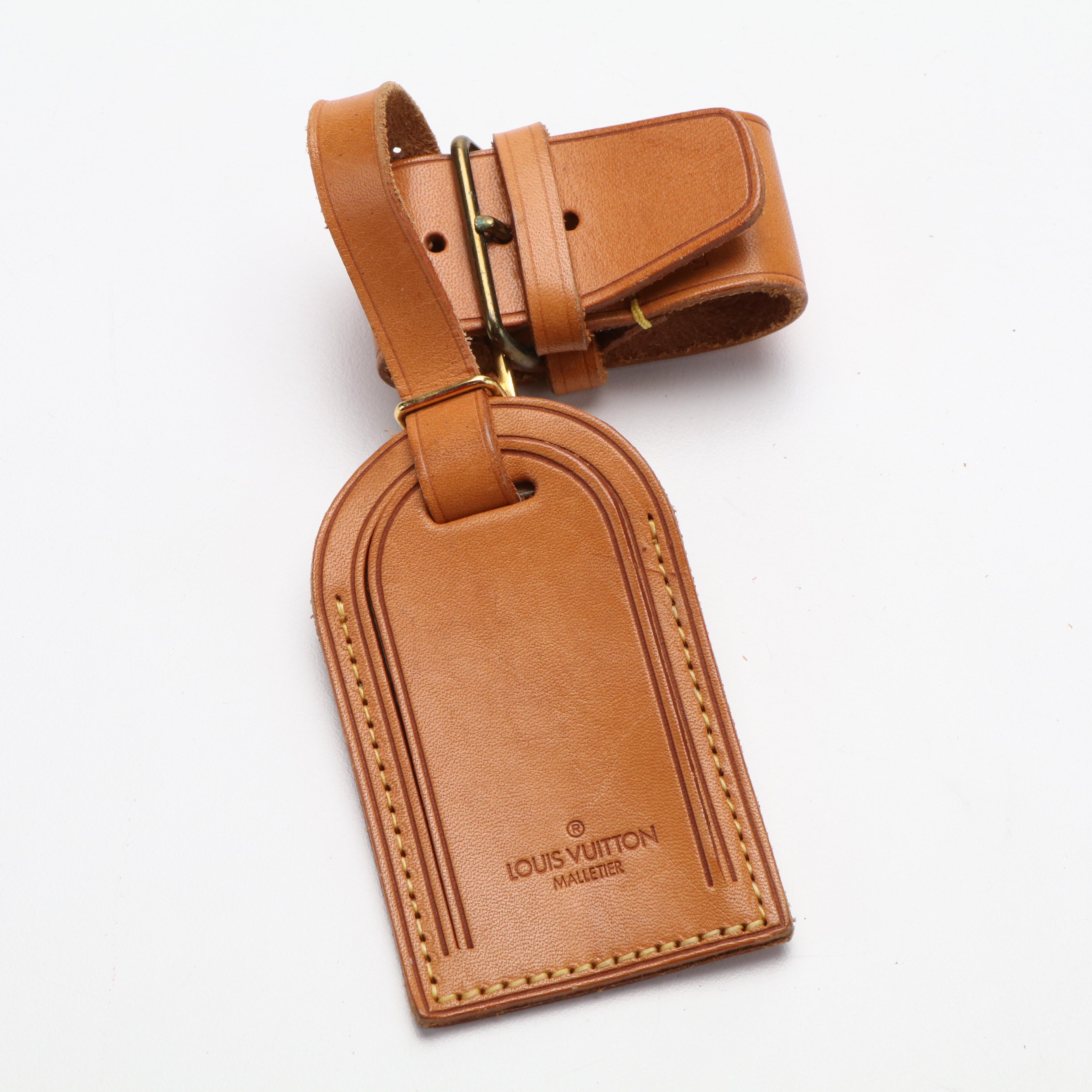 Louis Vuitton Vachetta Leather Luggage Tag and Poignet