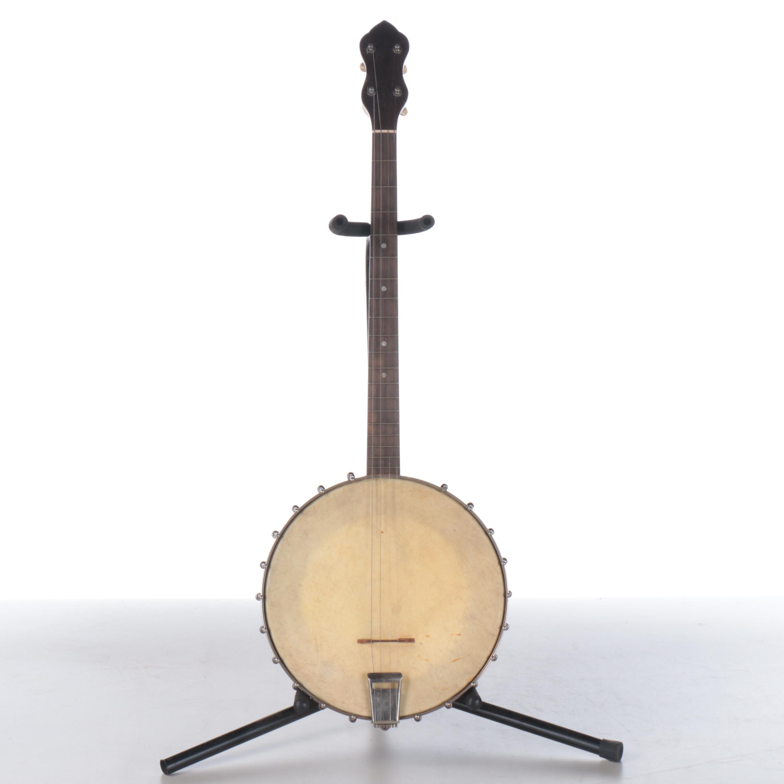 Four String Banjo with Hard Shell Case