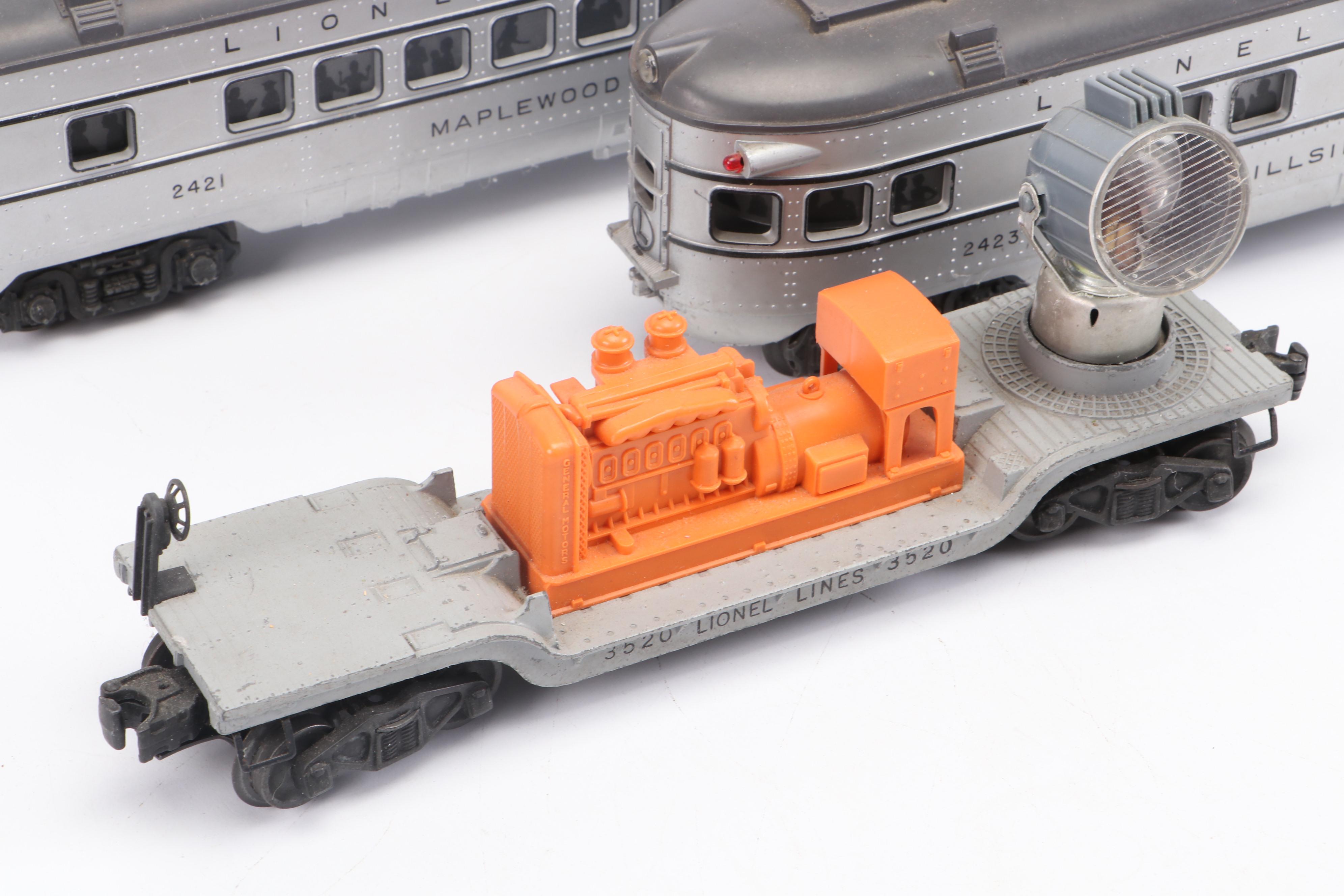 Lionel Bucyrus Erie Crane Car, Engine, Train Cars and Booklet