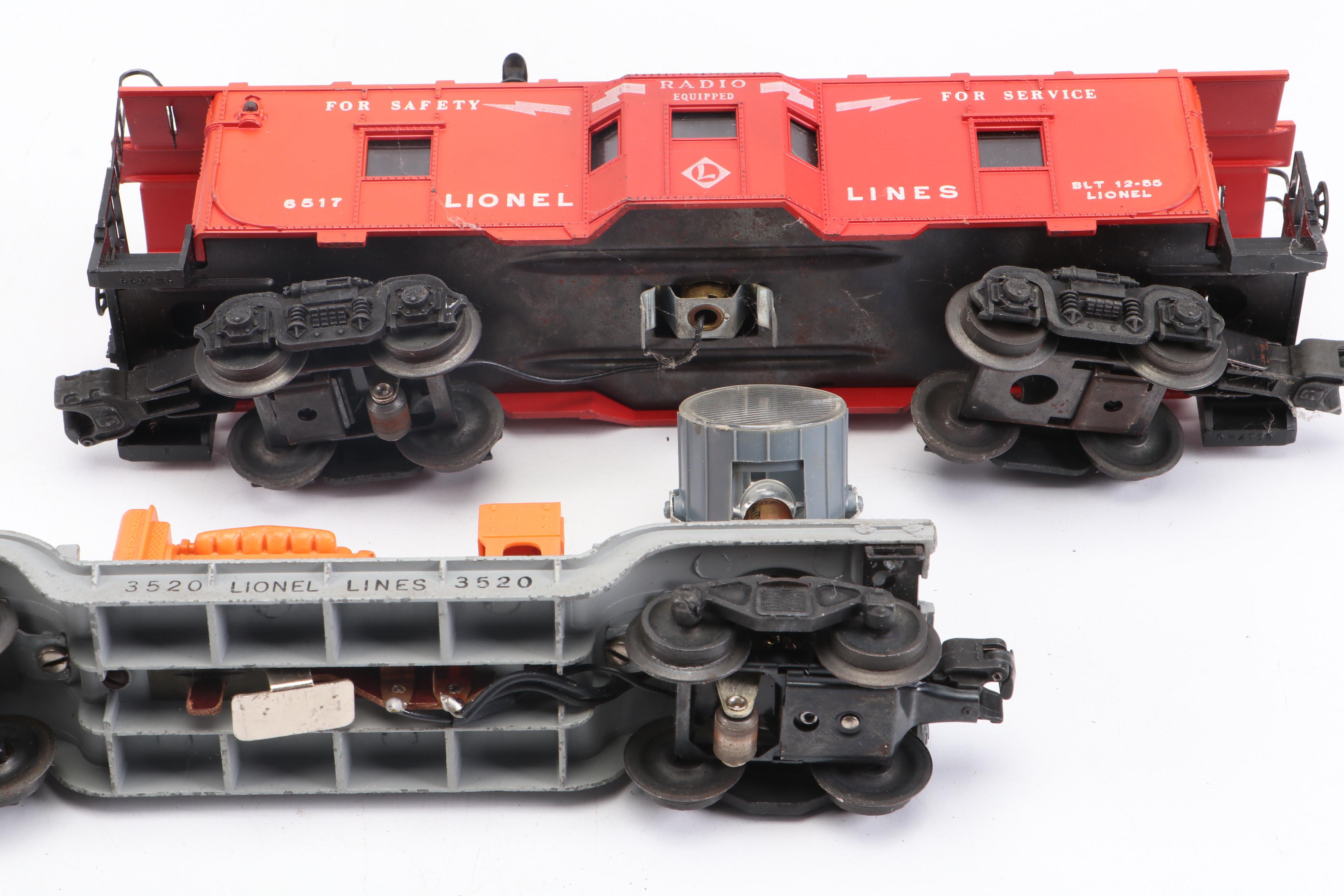 Lionel Bucyrus Erie Crane Car, Engine, Train Cars and Booklet