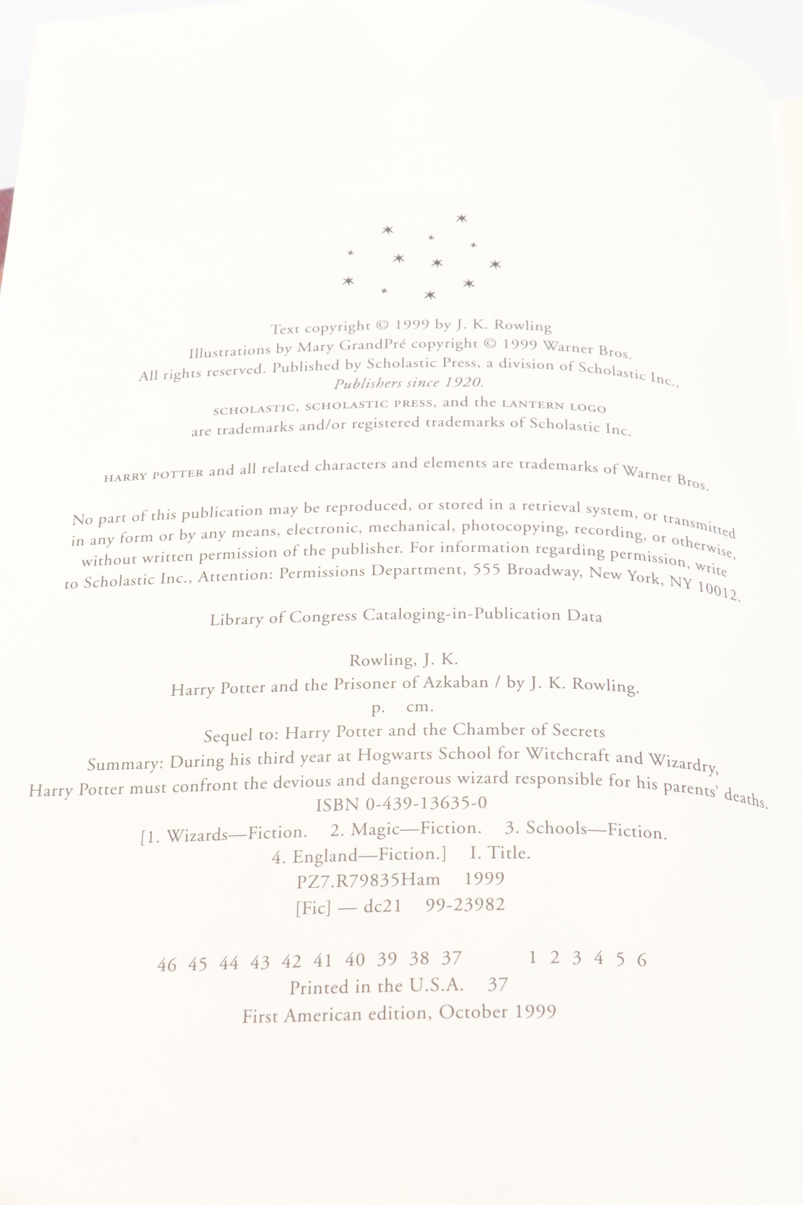 First American Edition "Harry Potter" Complete Series by J. K. Rowling