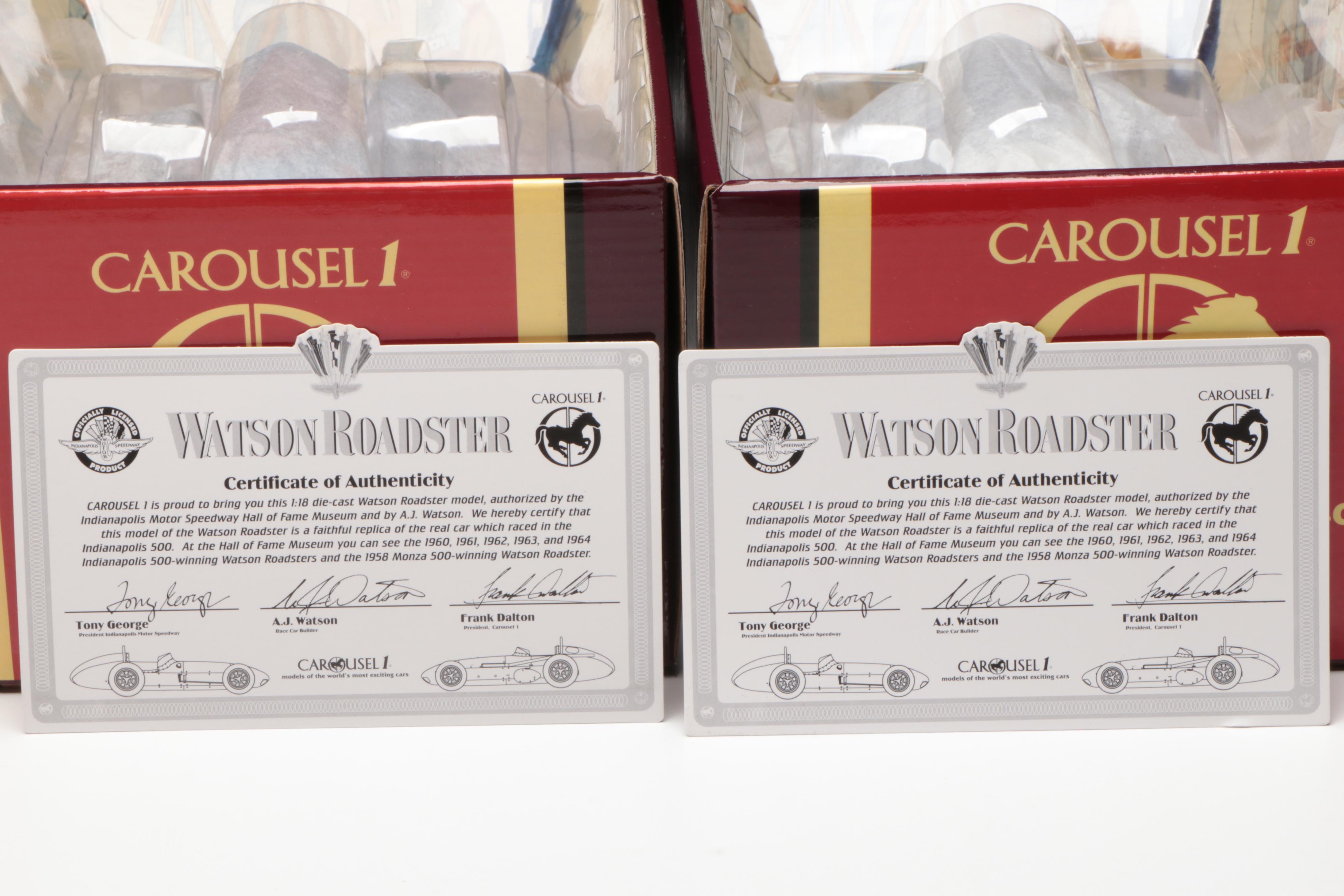 Carousel 1 "Watson Roadster" 1960-61 Indianapolis 500 Winner Diecast Model Cars