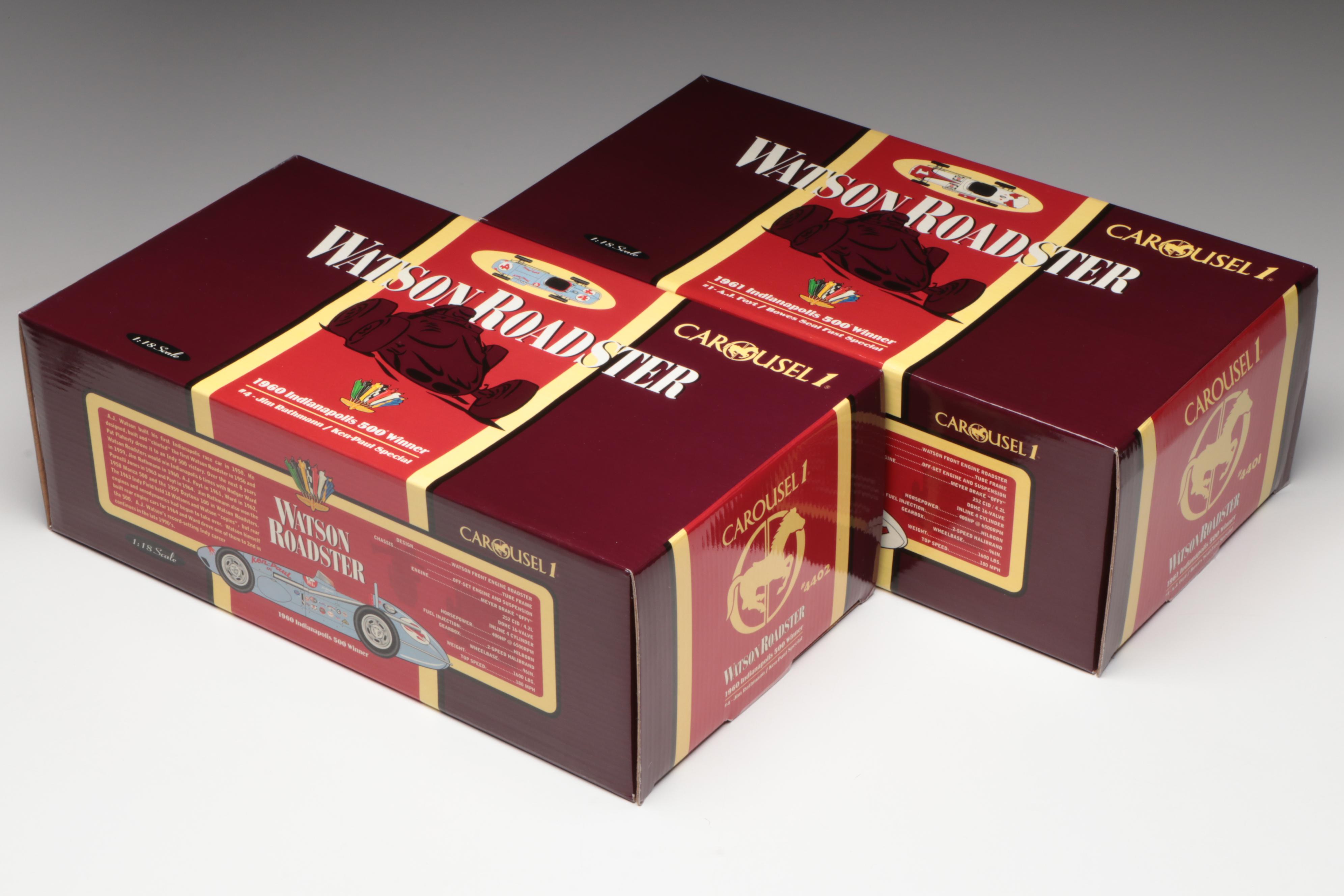 Carousel 1 "Watson Roadster" 1960-61 Indianapolis 500 Winner Diecast Model Cars