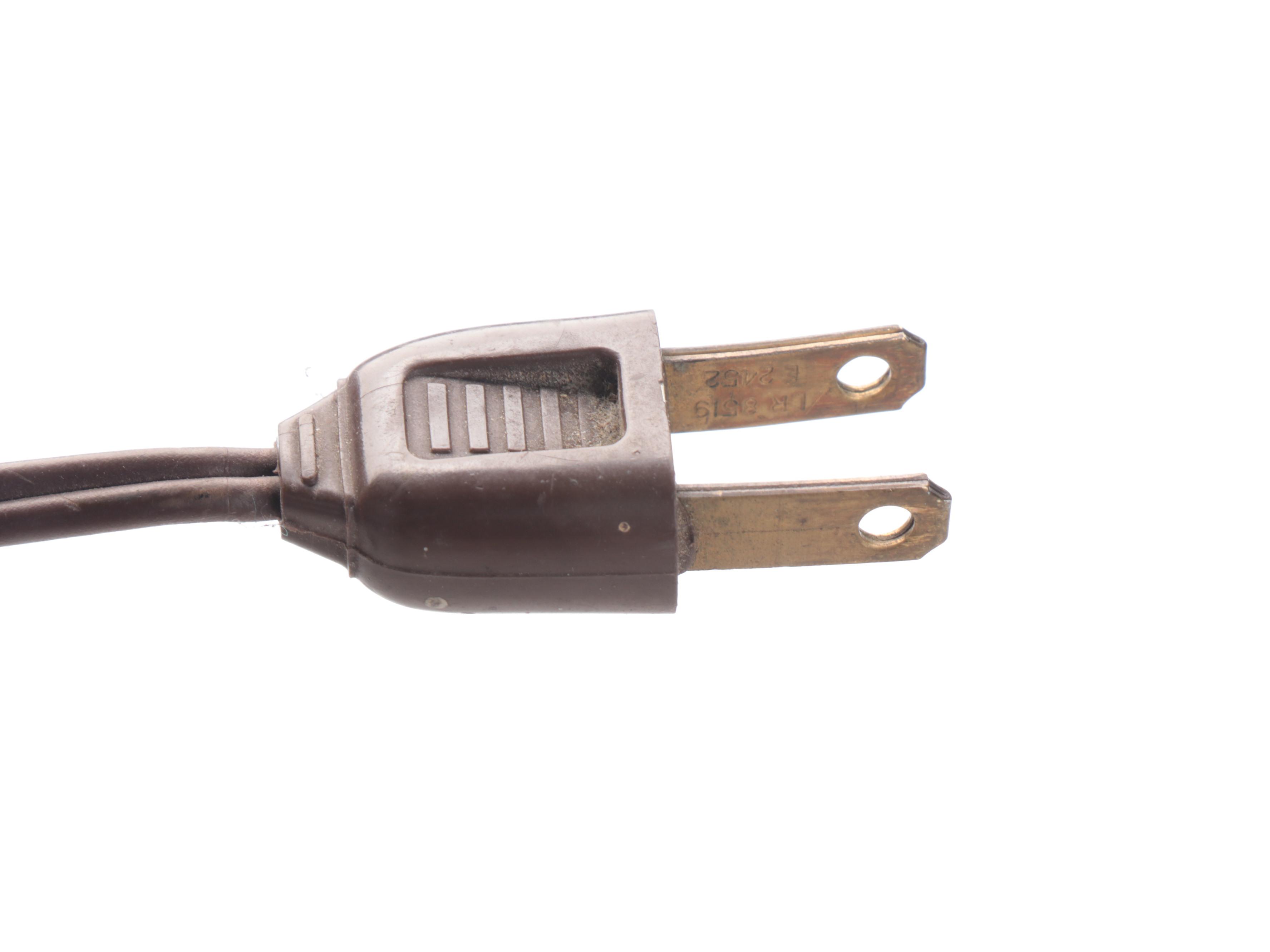 Mid Century Modern Walnut and Ceramic Table Lamp, Mid-20th Century