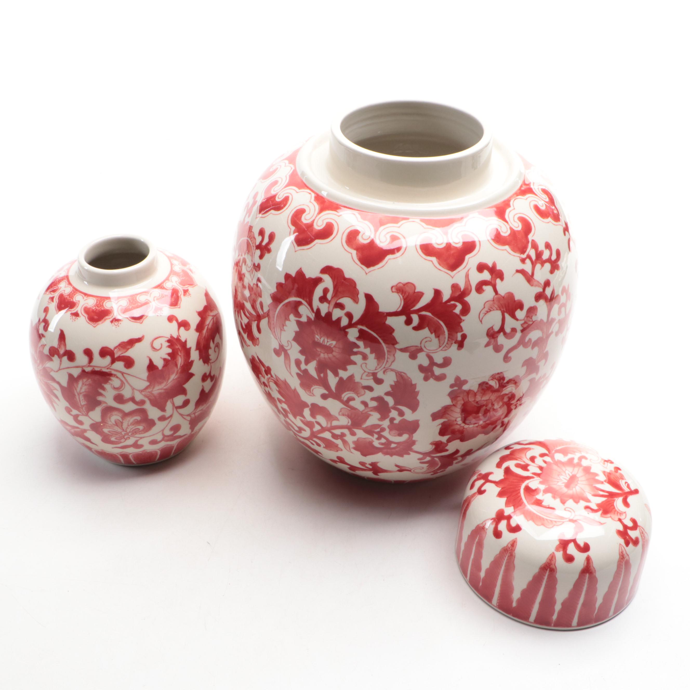 Williams-Sonoma Chinese Style Porcelain Ginger Jars