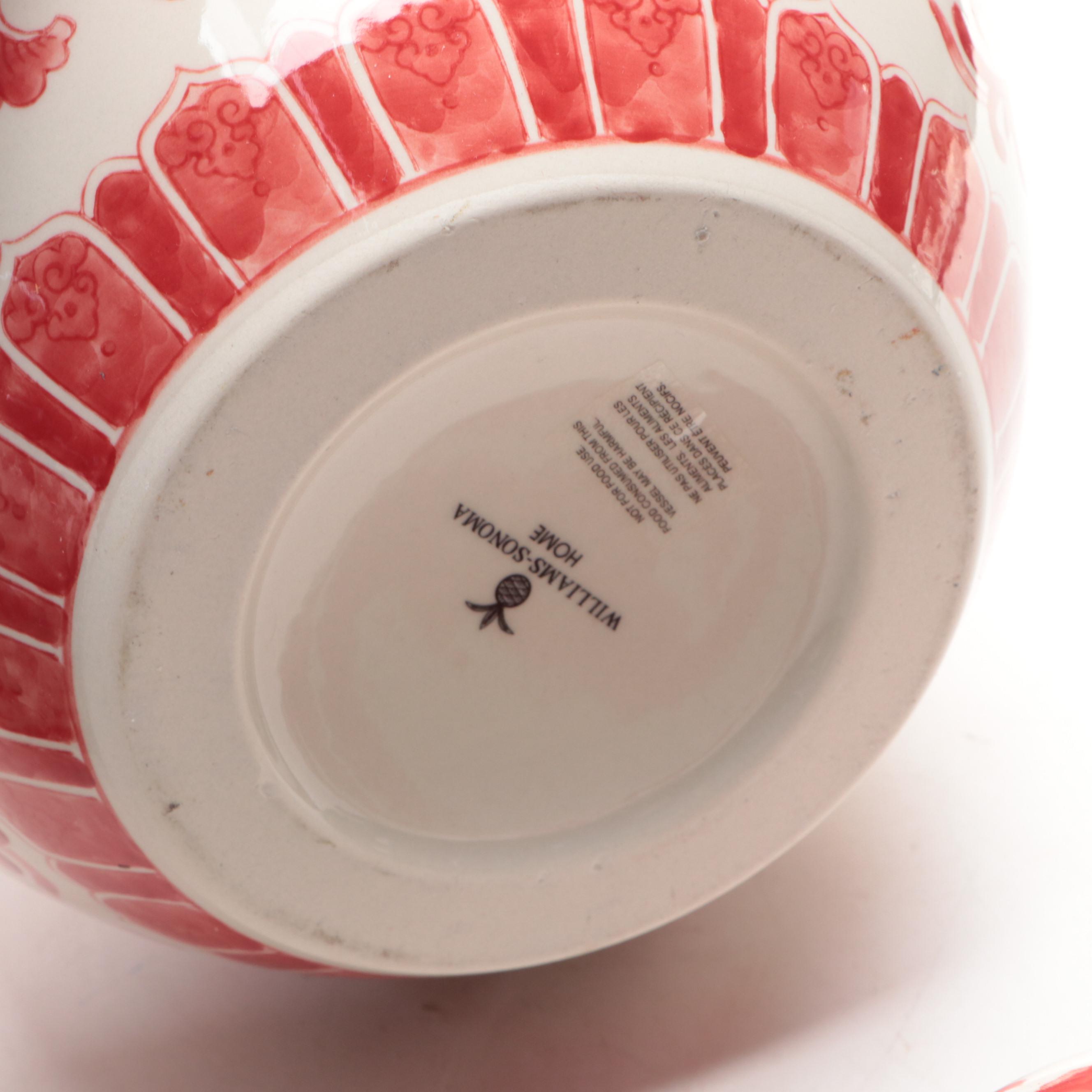 Williams-Sonoma Chinese Style Porcelain Ginger Jars