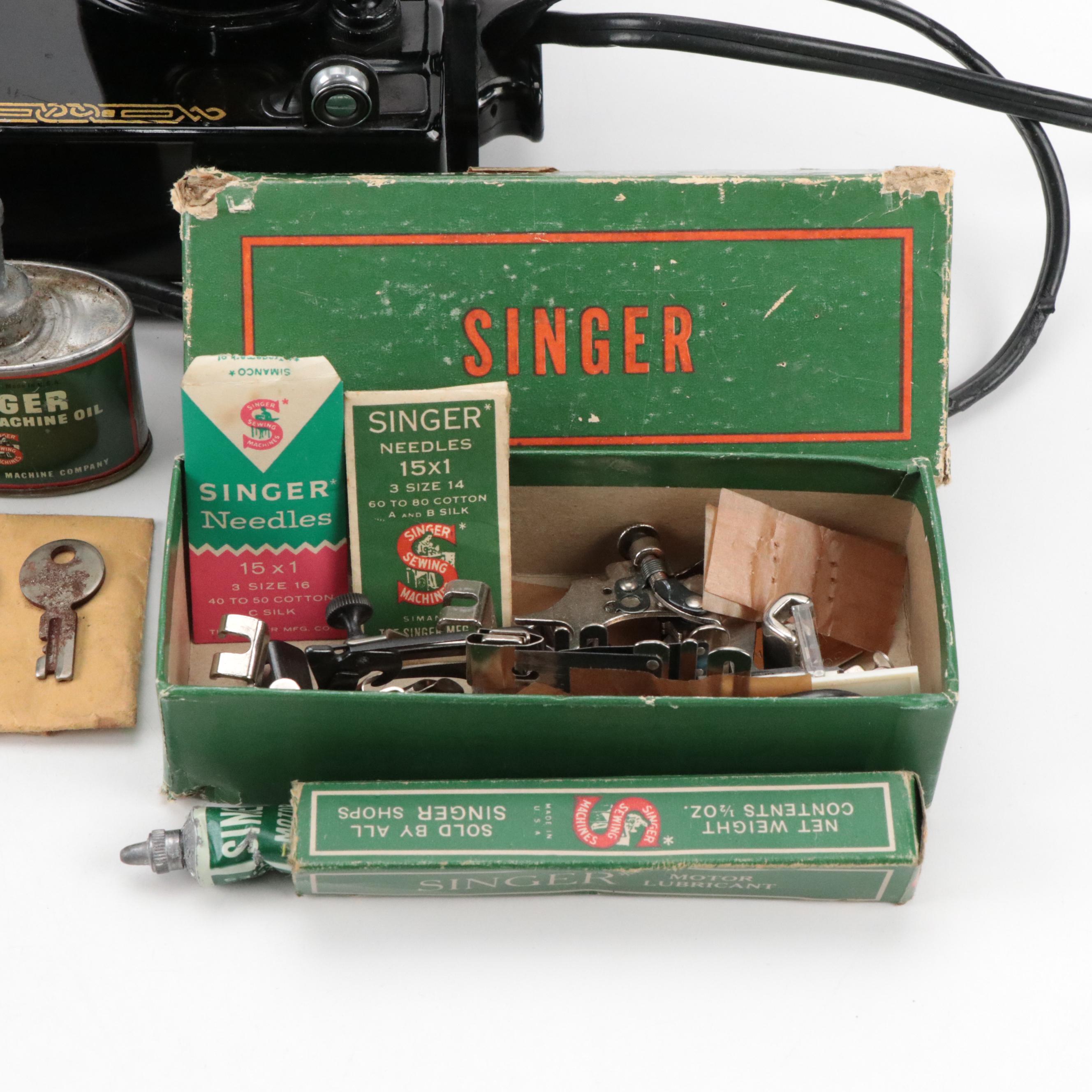 Singer 221 Featherlight Electric Sewing Machine, 1951