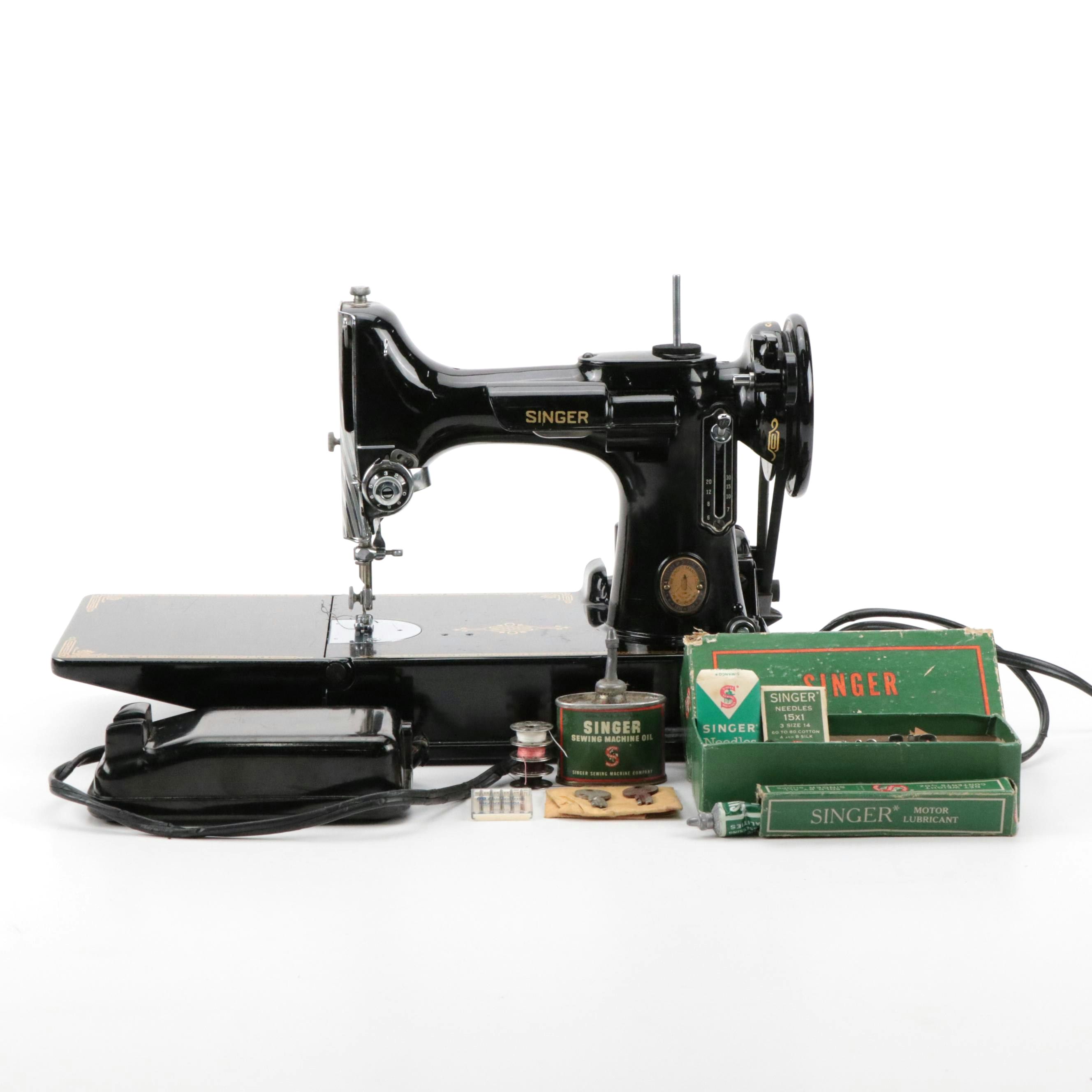 Singer 221 Featherlight Electric Sewing Machine, 1951