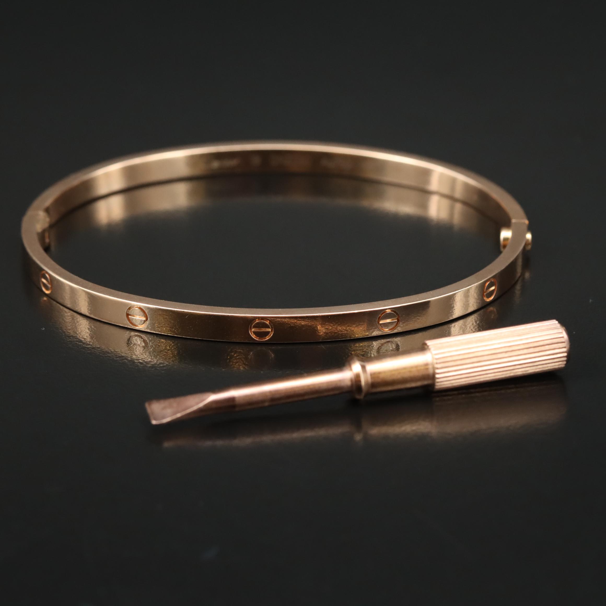 Cartier LOVE 18K Rose Gold Bracelet