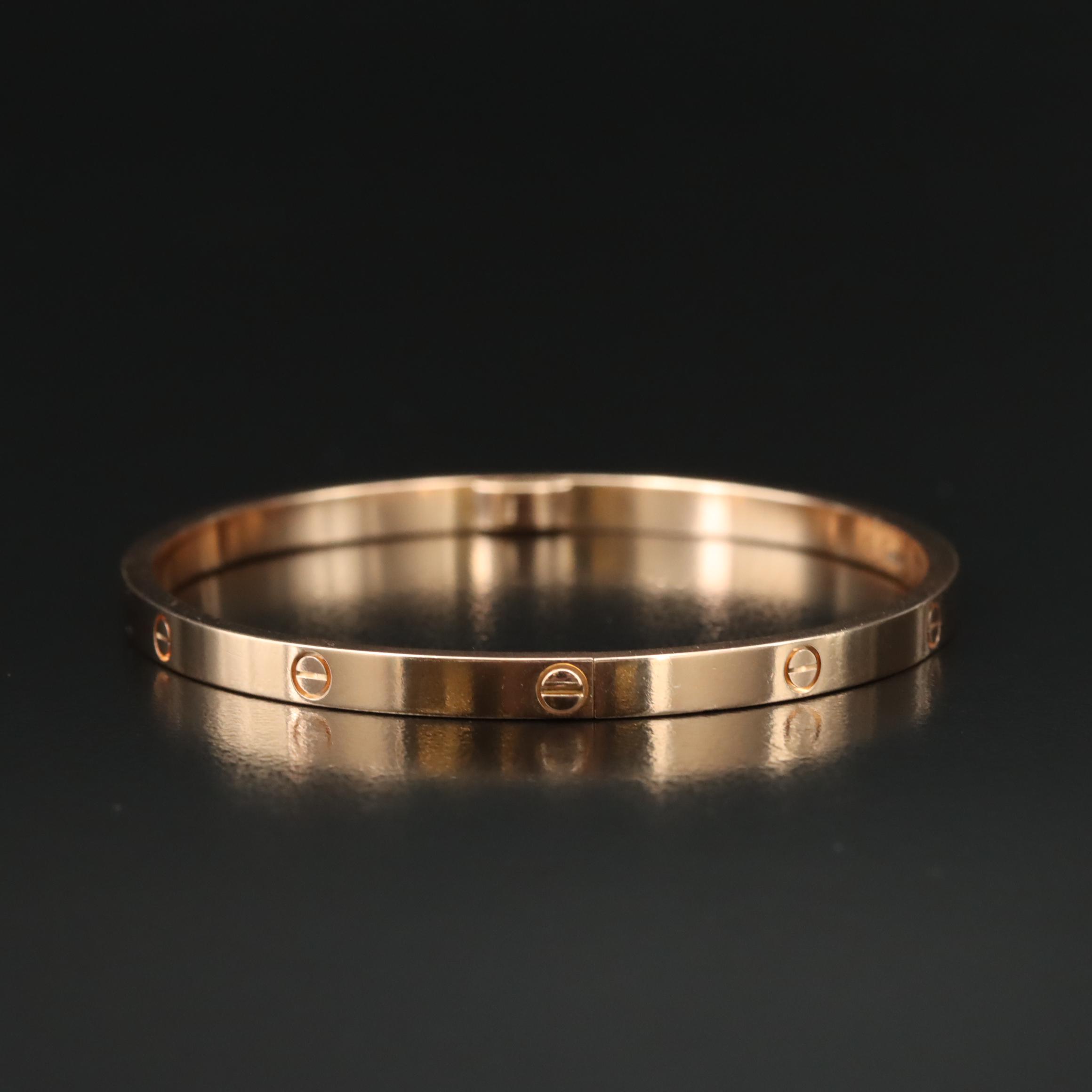 Cartier LOVE 18K Rose Gold Bracelet