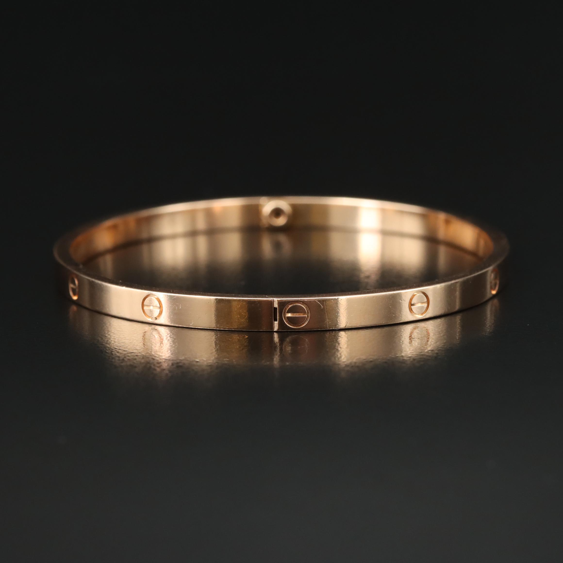 Cartier LOVE 18K Rose Gold Bracelet