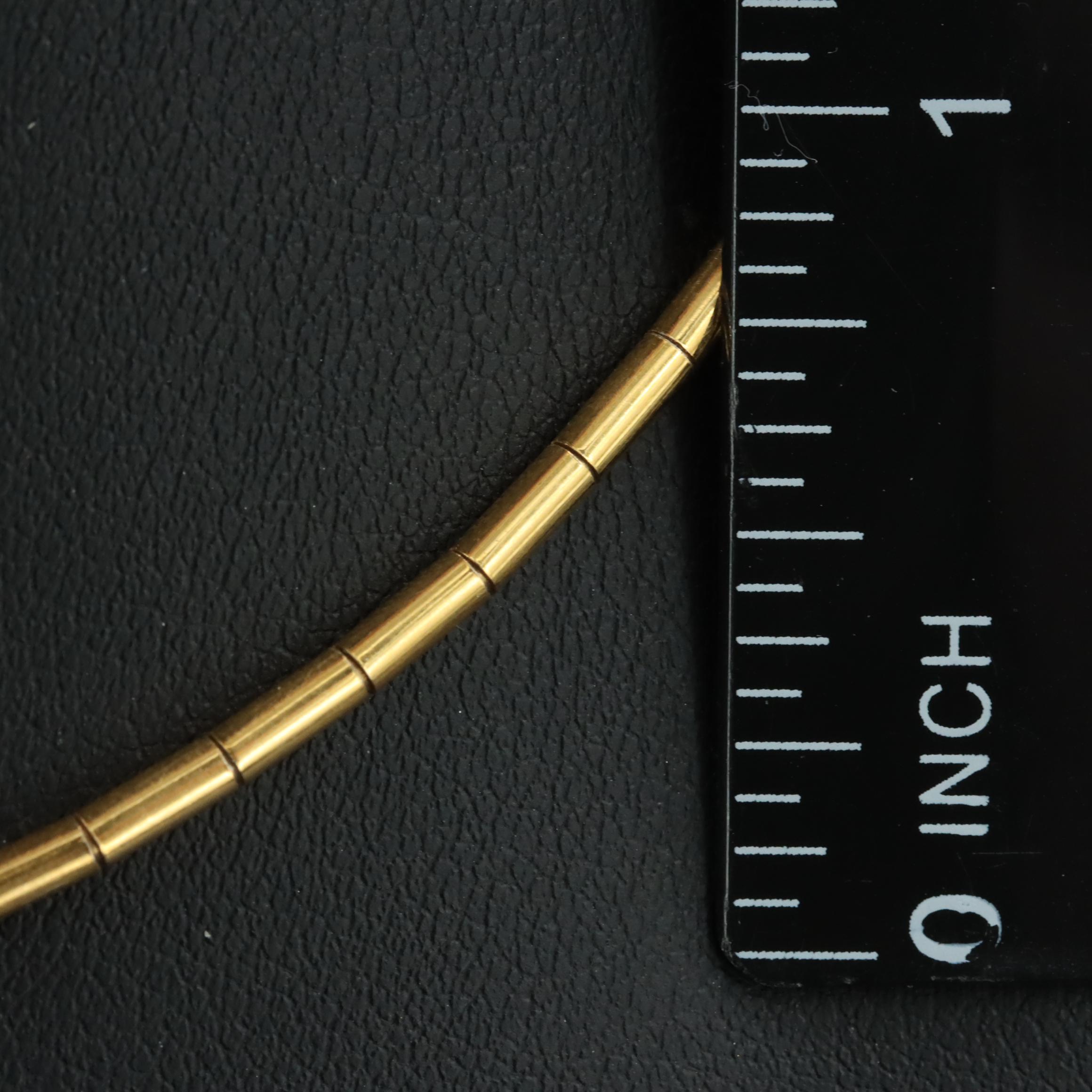 Cartier 18K Omega Tube Link Necklace